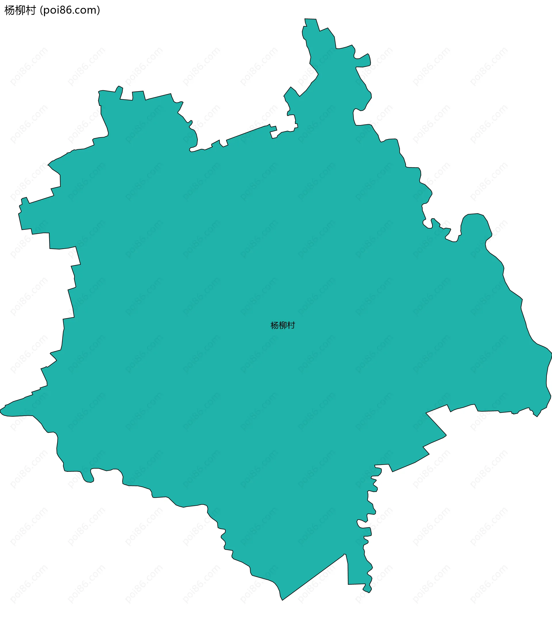 杨柳村边界地图