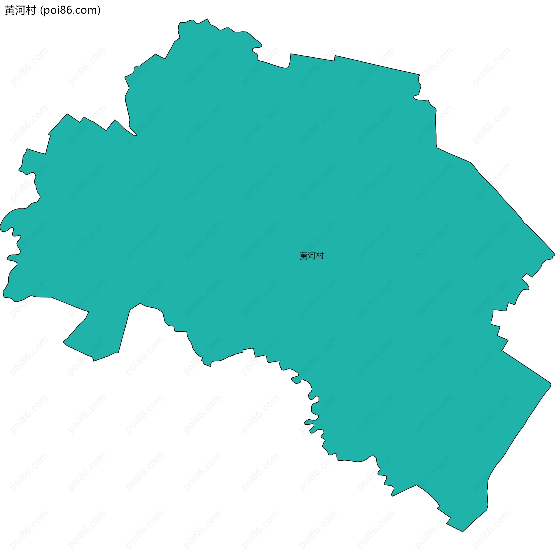黄河村边界地图