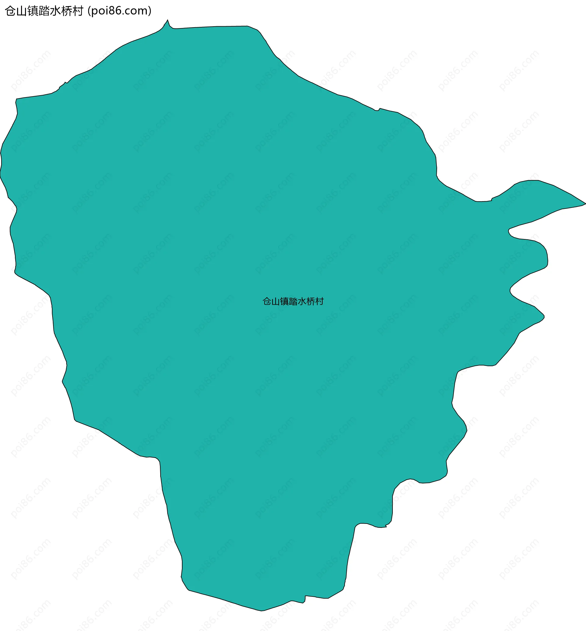 仓山镇踏水桥村边界地图
