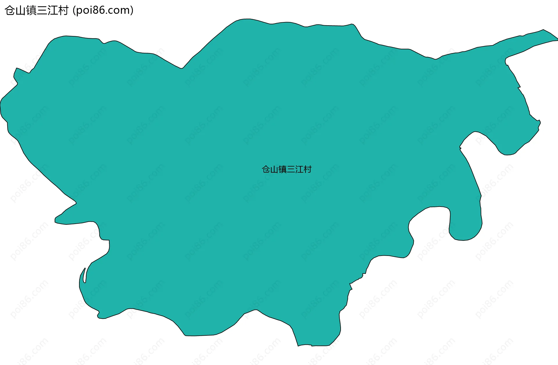 仓山镇三江村边界地图