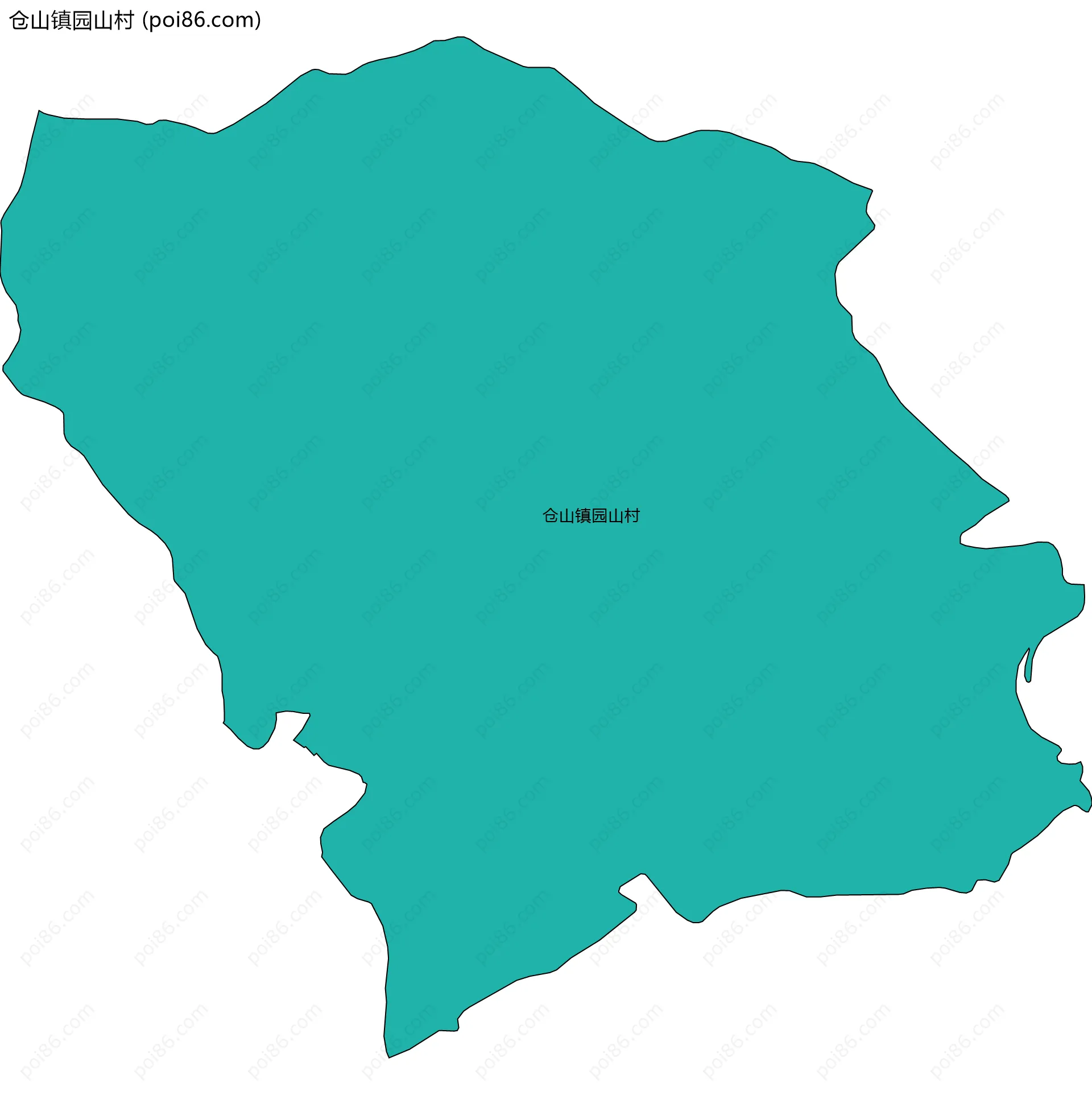 仓山镇园山村边界地图