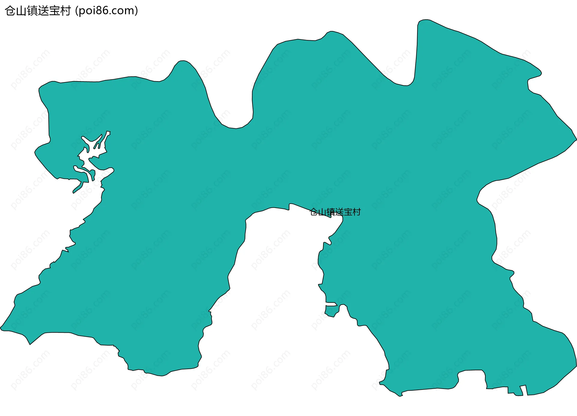 仓山镇送宝村边界地图