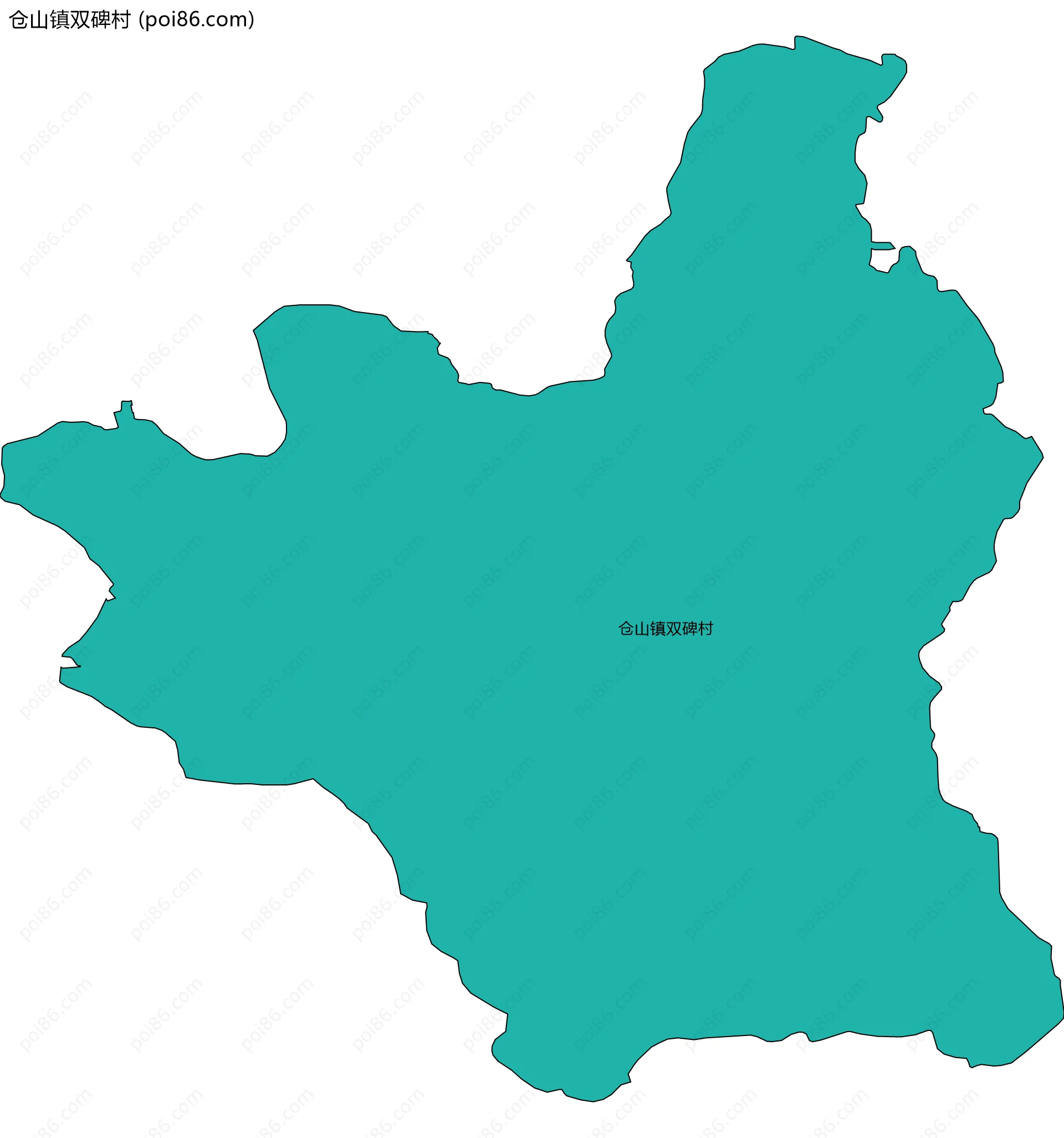 仓山镇双碑村边界地图
