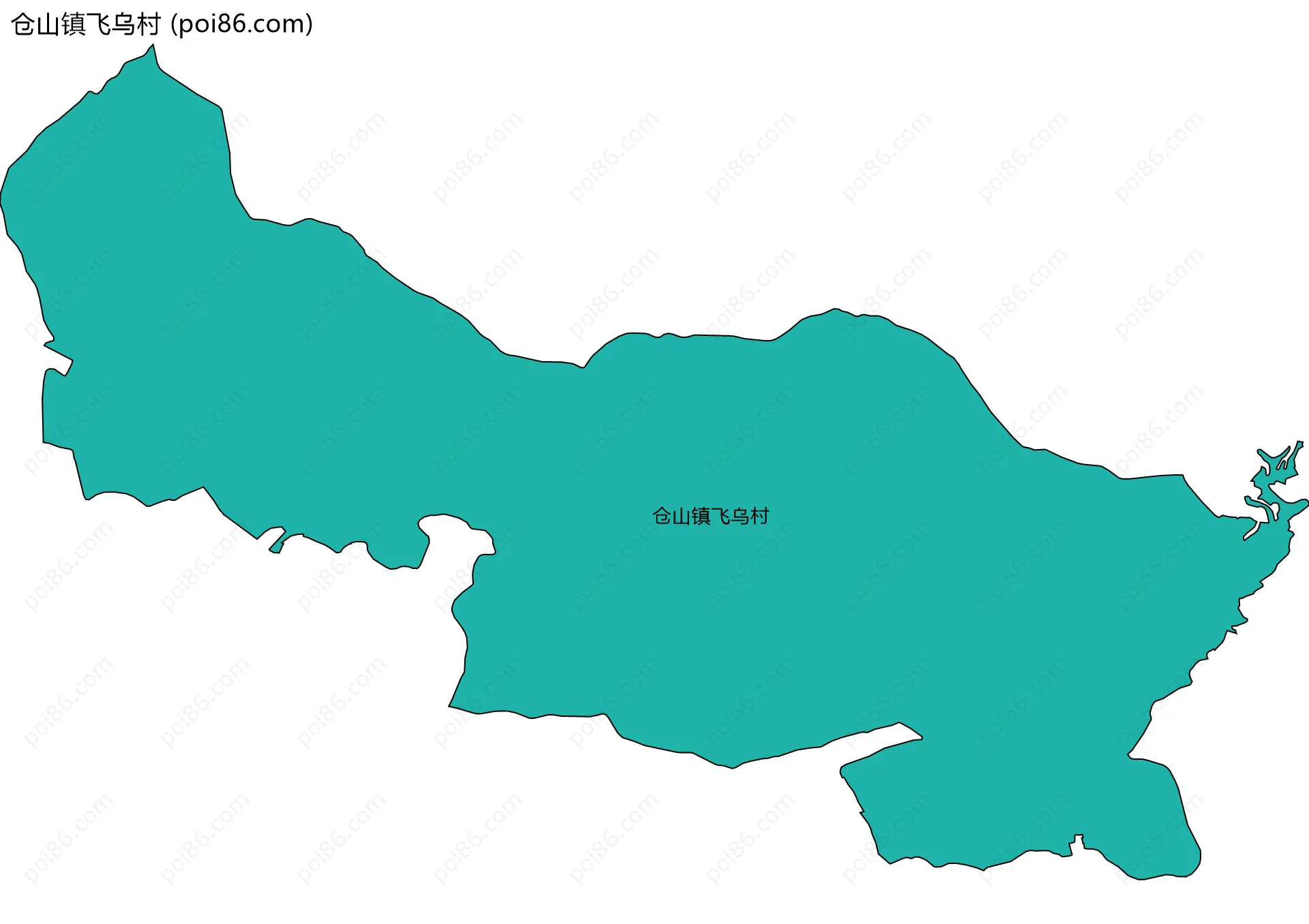 仓山镇飞乌村边界地图