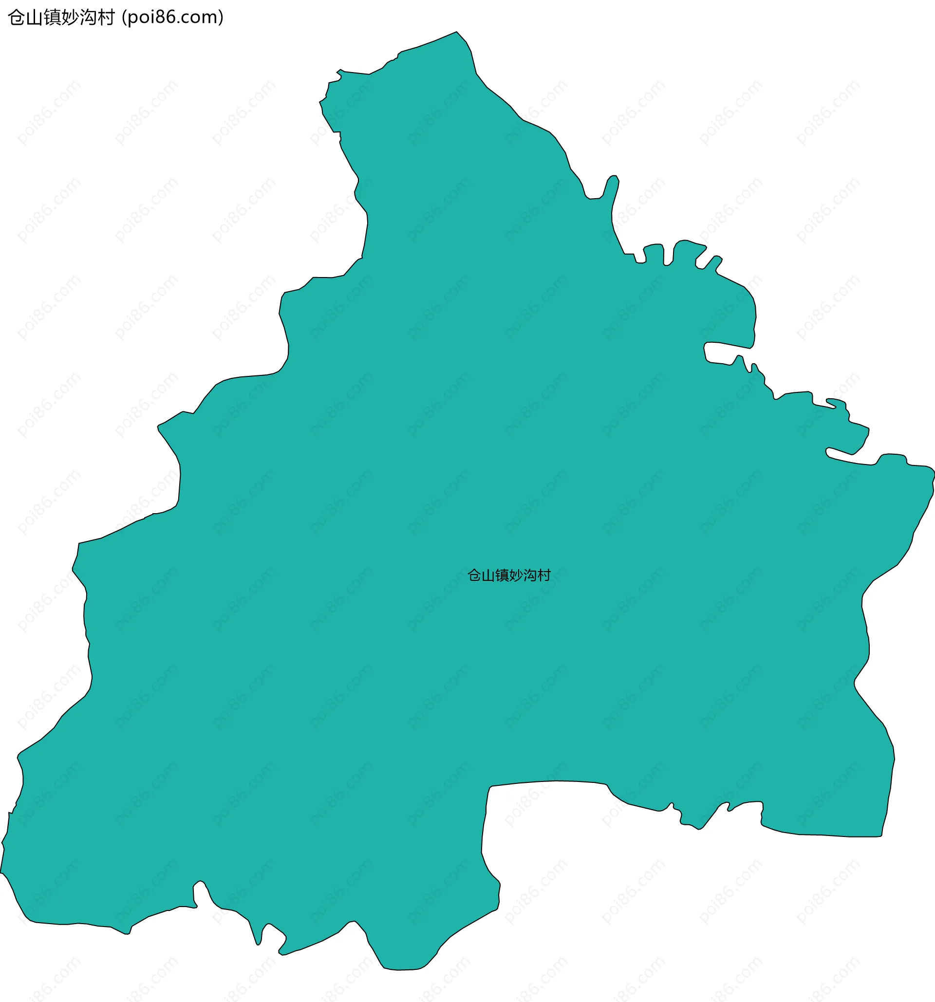 仓山镇妙沟村边界地图