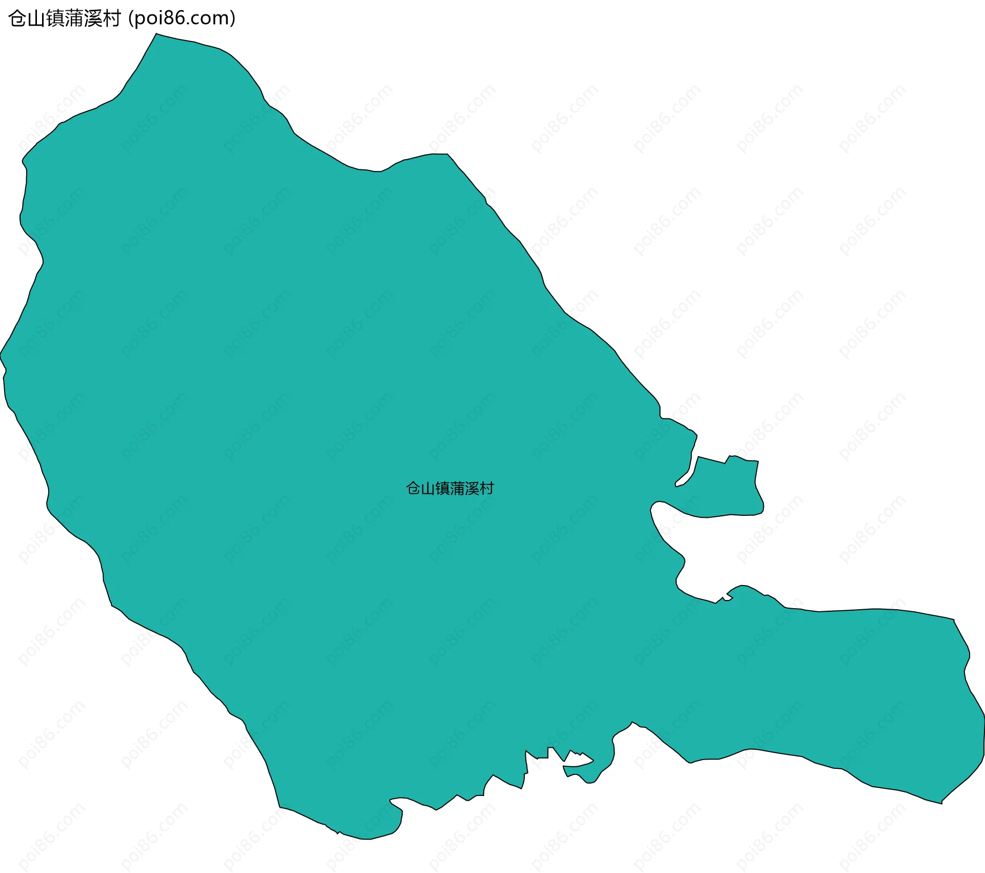 仓山镇蒲溪村边界地图