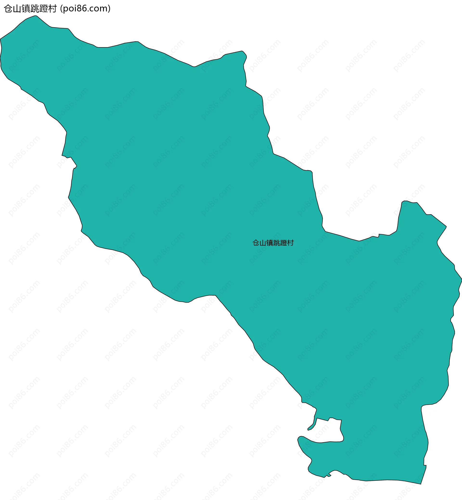 仓山镇跳蹬村边界地图