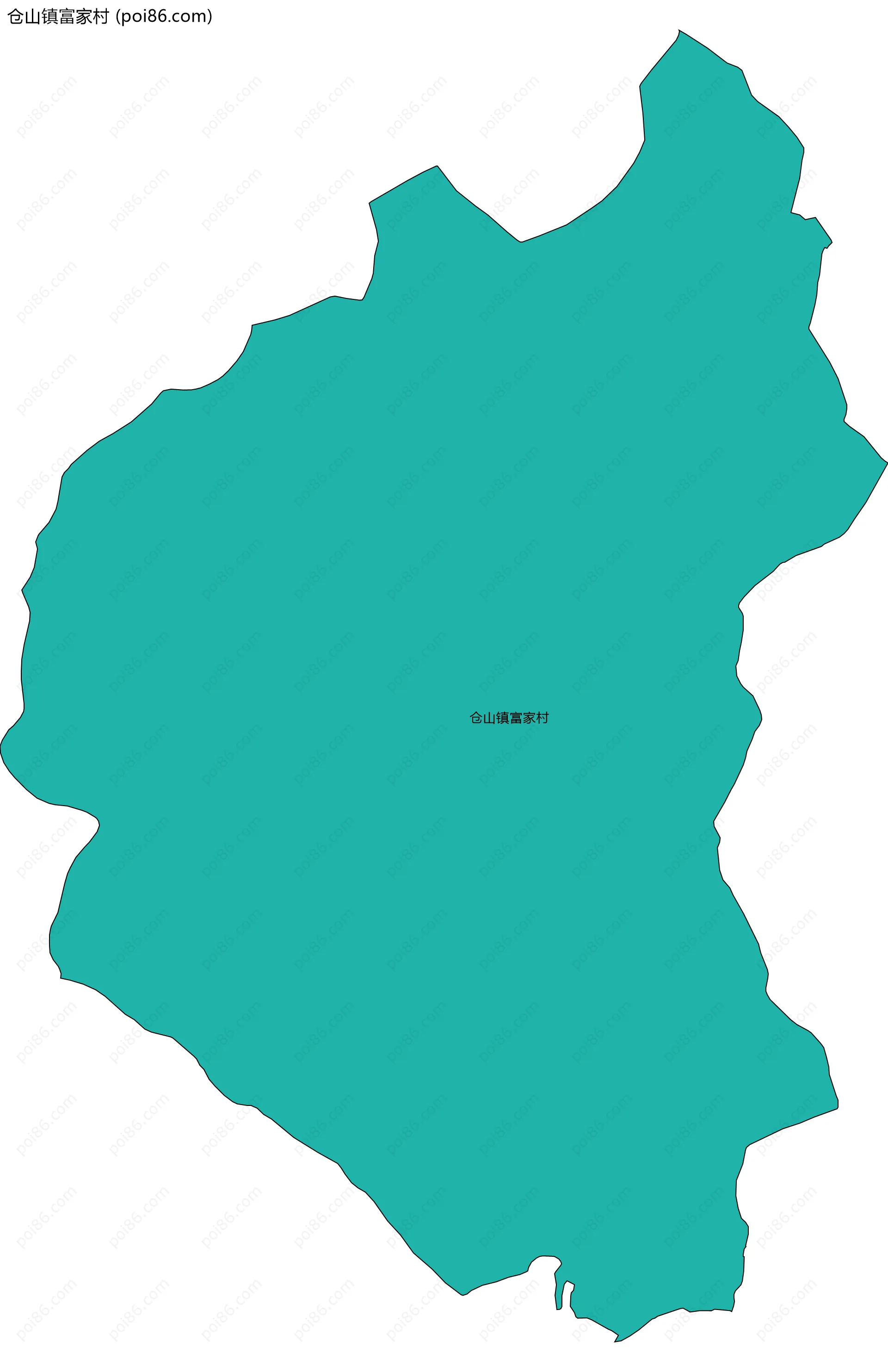 仓山镇富家村边界地图