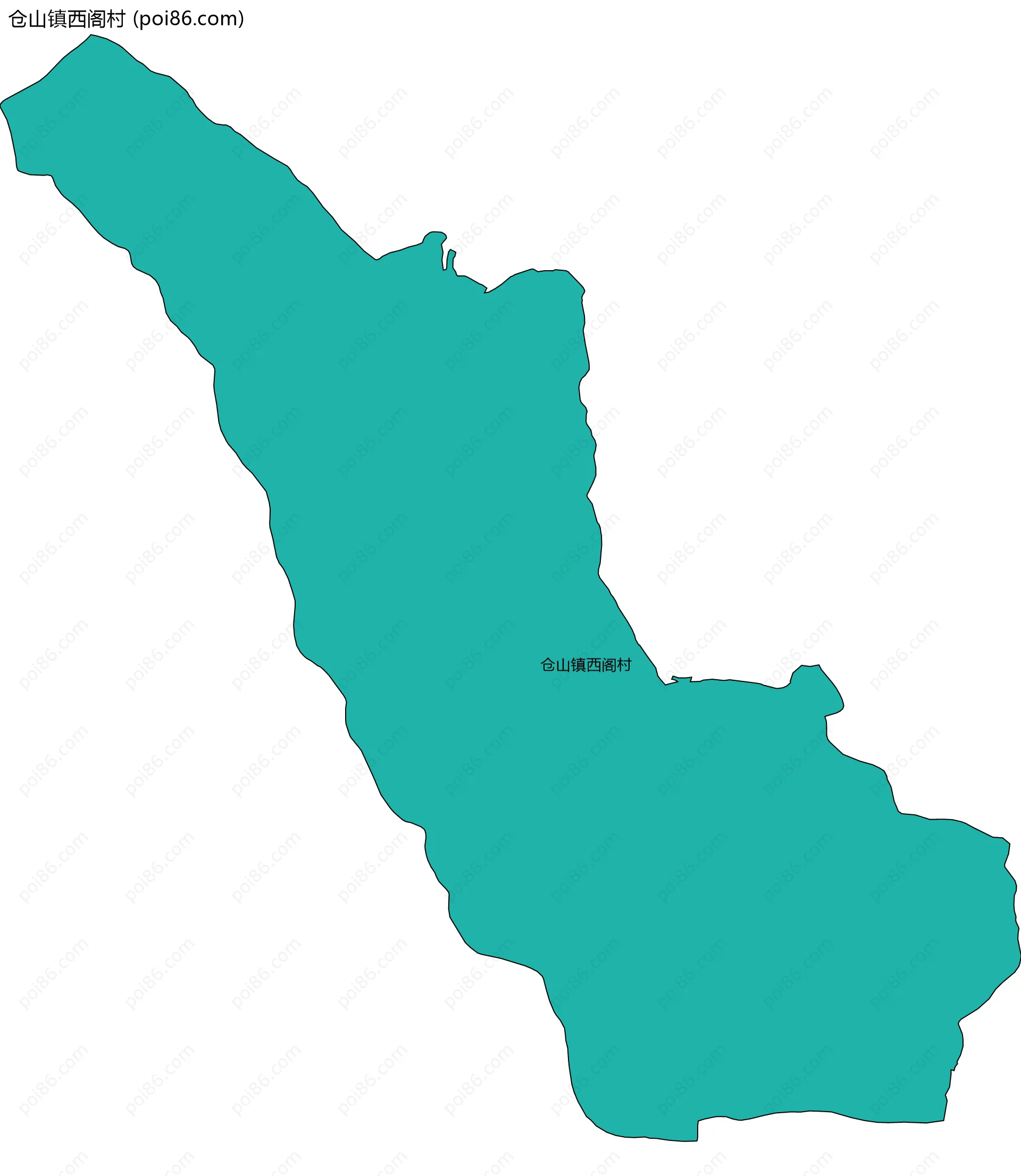 仓山镇西阁村边界地图