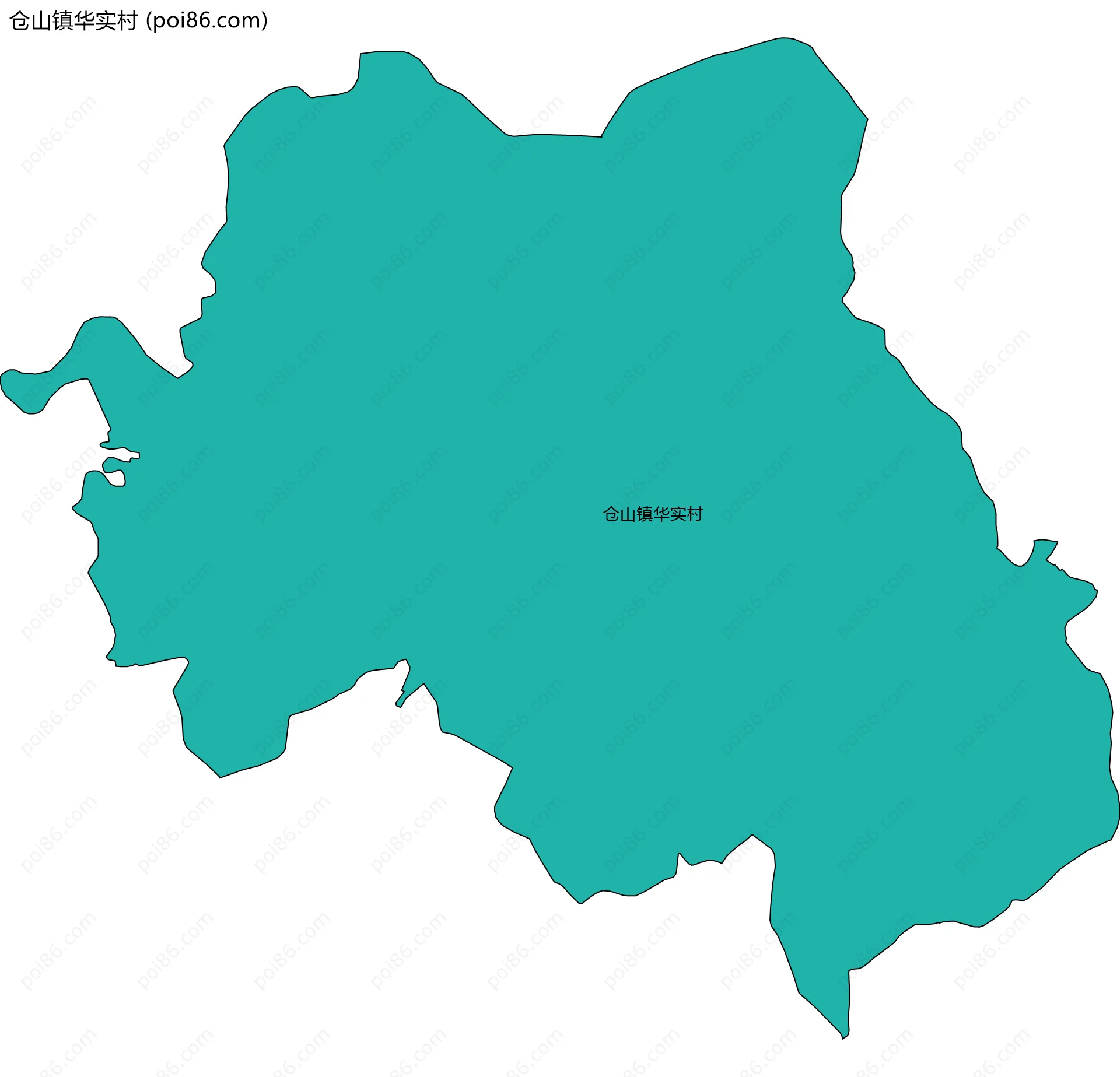 仓山镇华实村边界地图