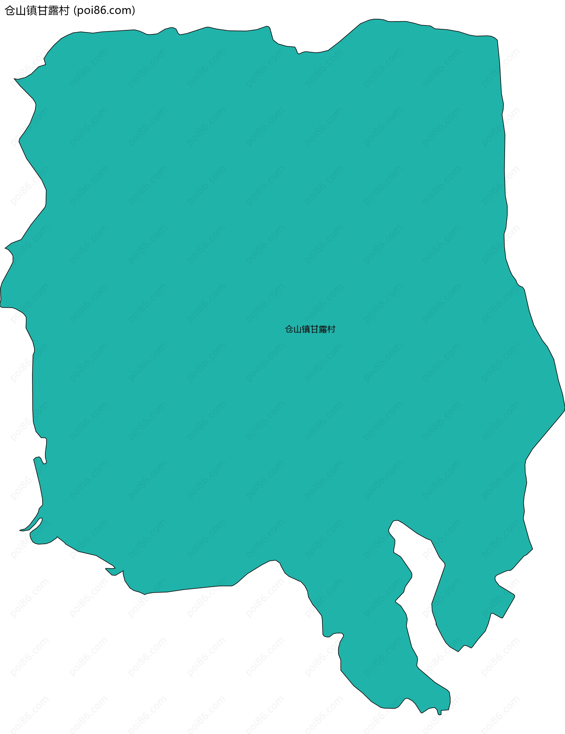 仓山镇甘露村边界地图