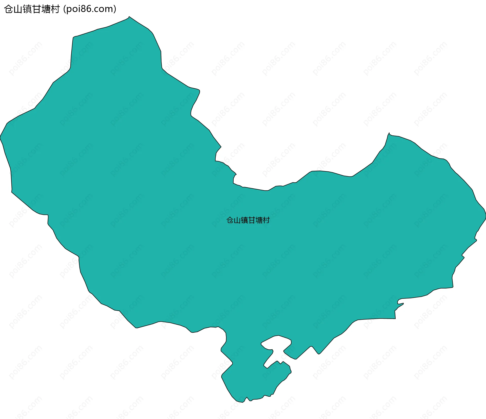 仓山镇甘塘村边界地图