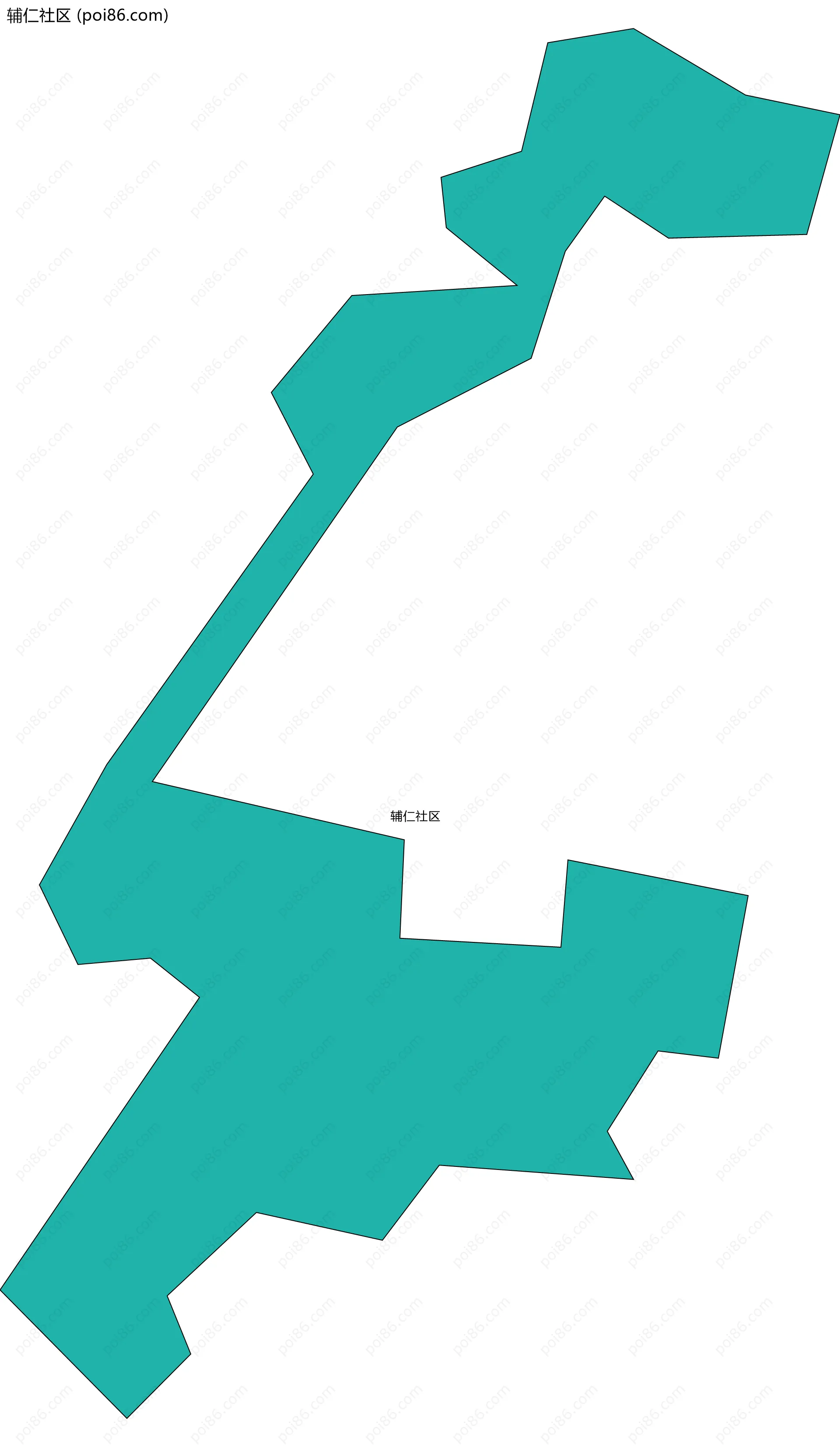 辅仁社区边界地图