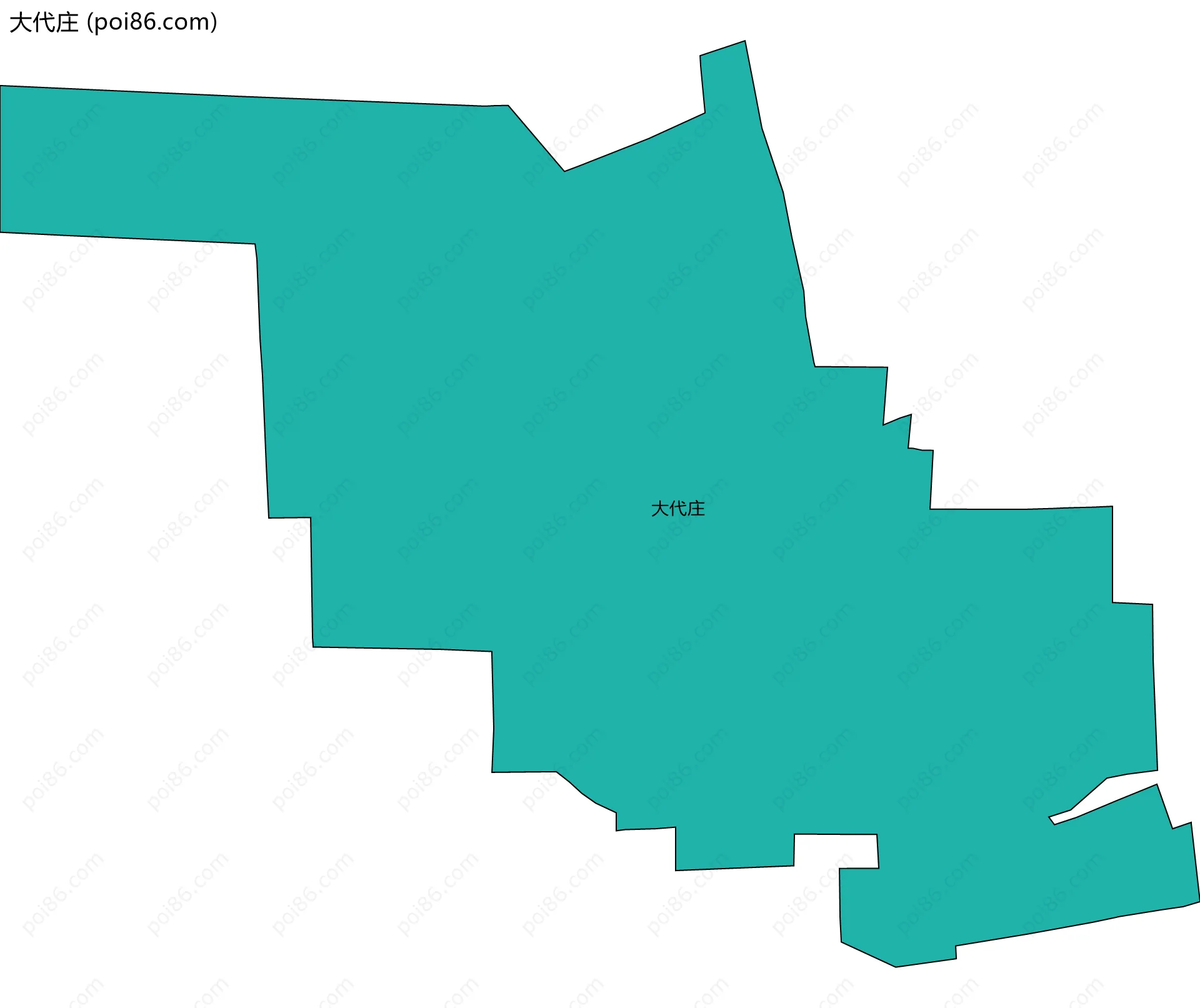 大代庄边界地图
