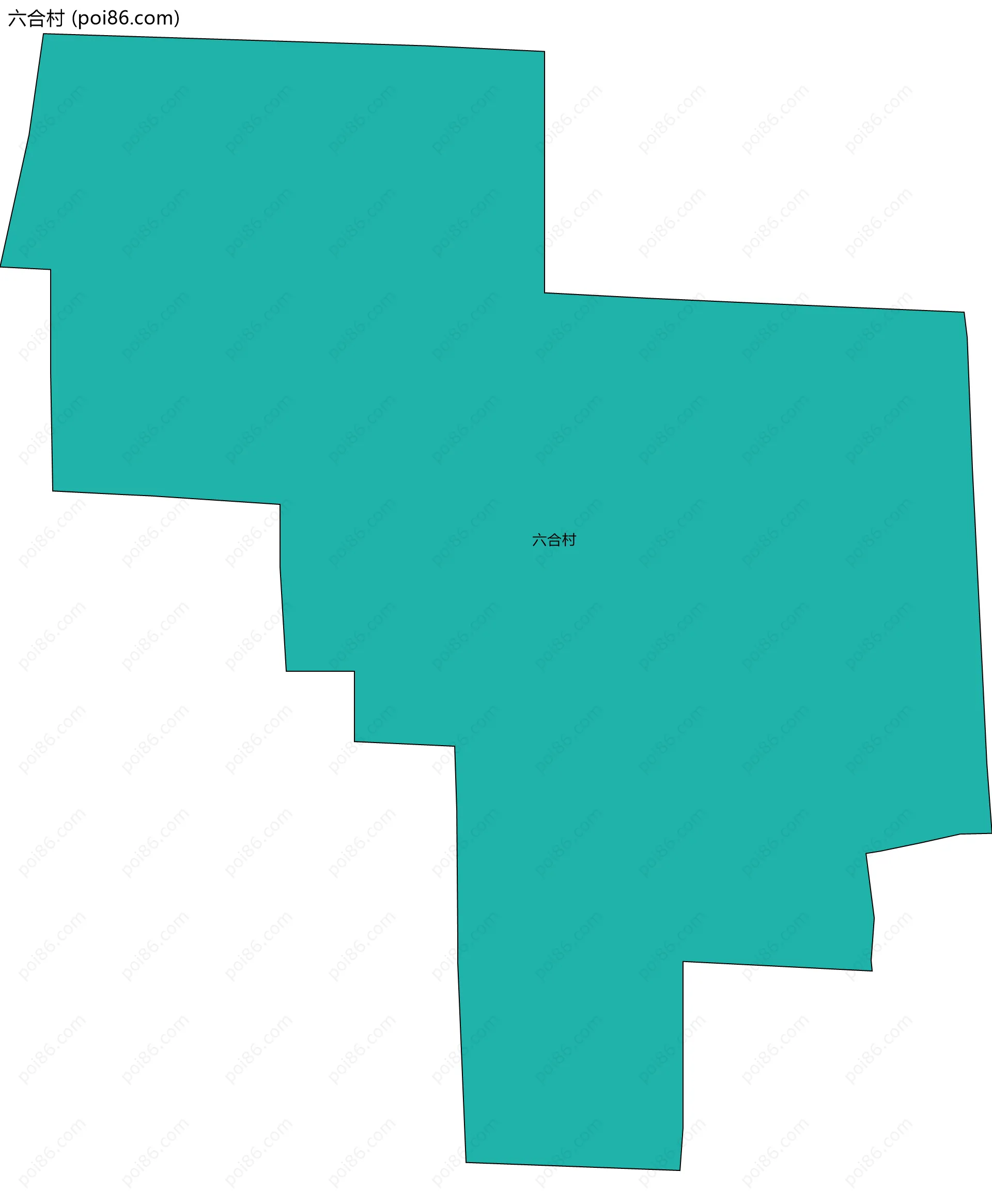 六合村边界地图