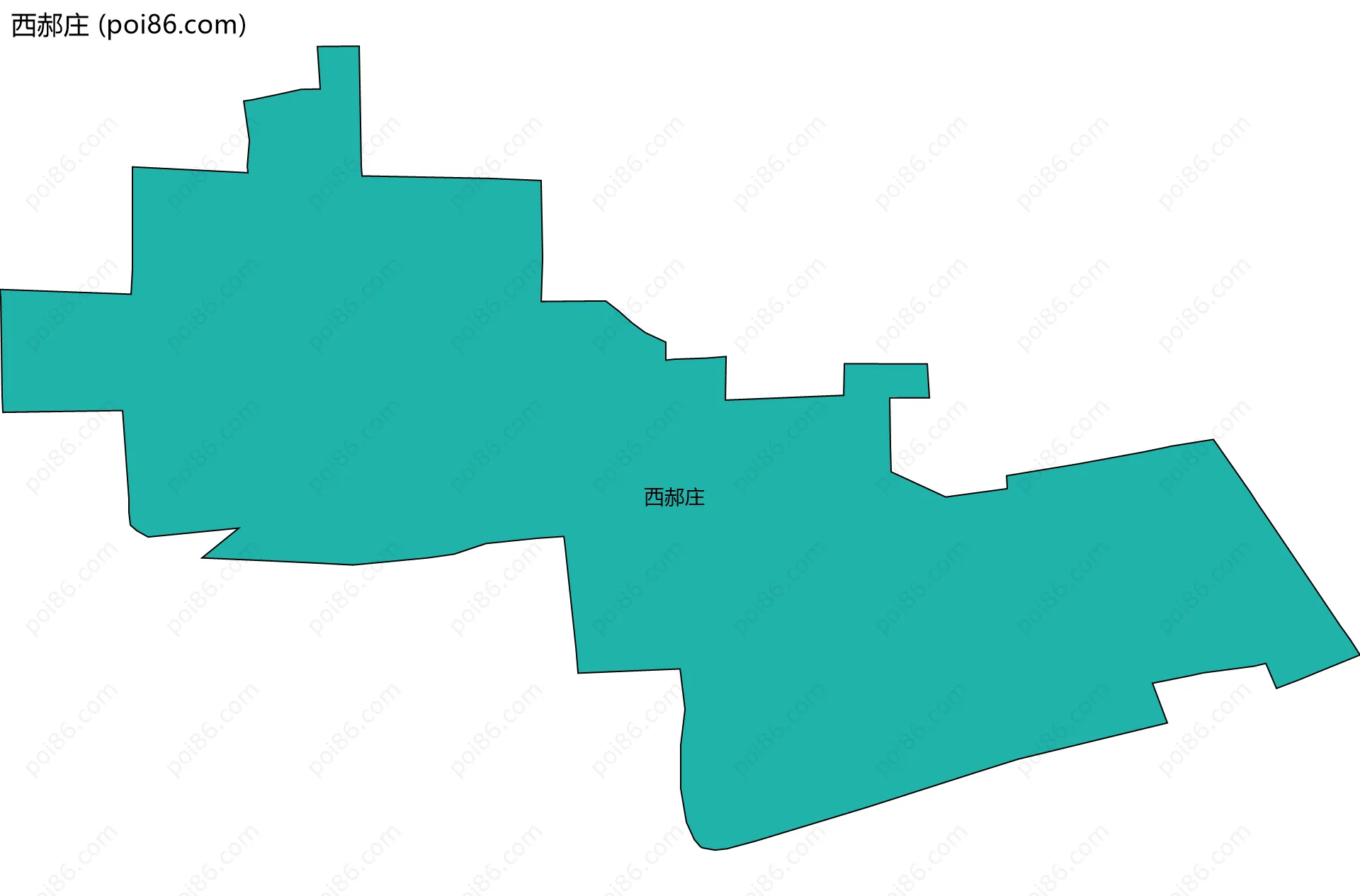 西郝庄边界地图
