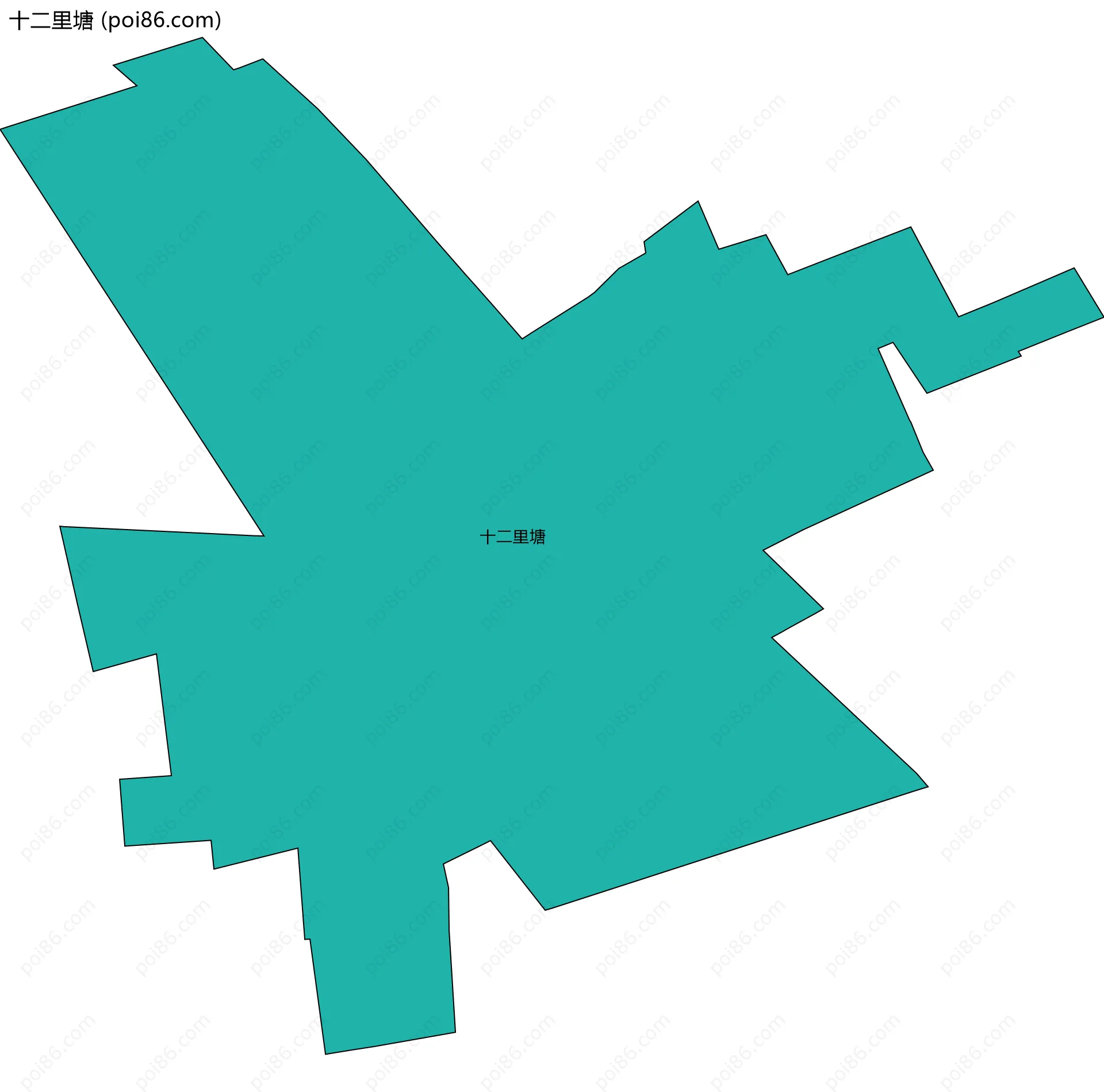 十二里塘边界地图