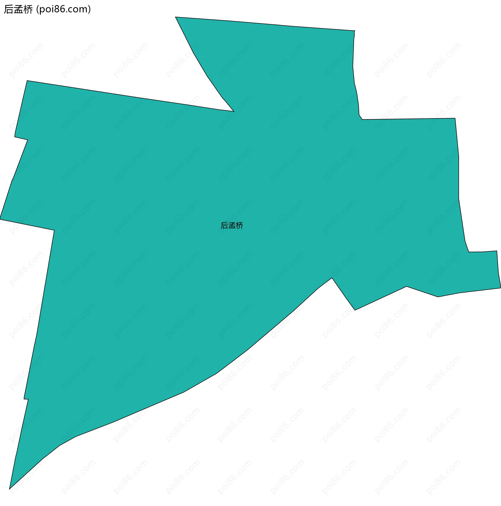 后孟桥边界地图
