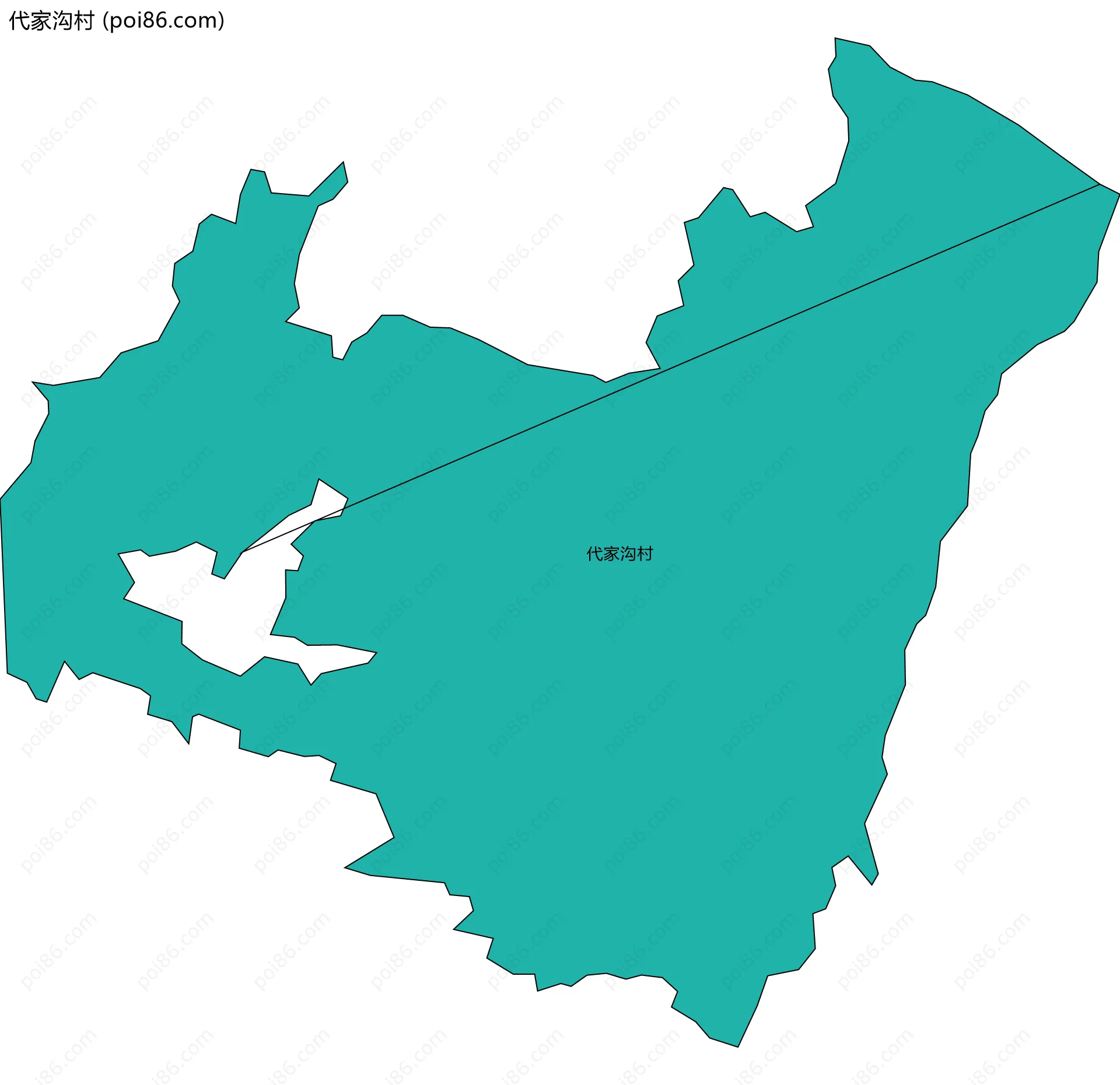 代家沟村边界地图