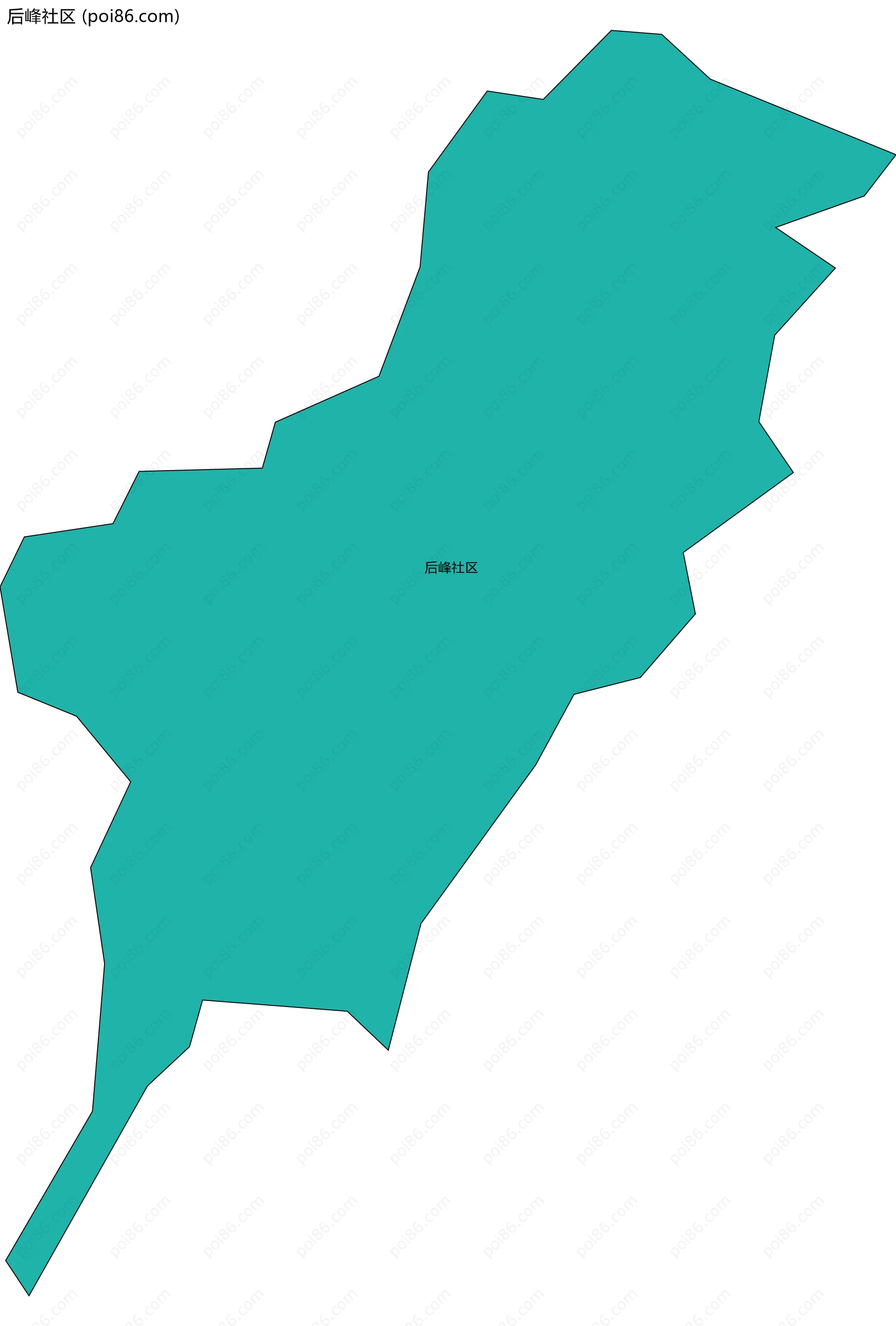 后峰社区边界地图