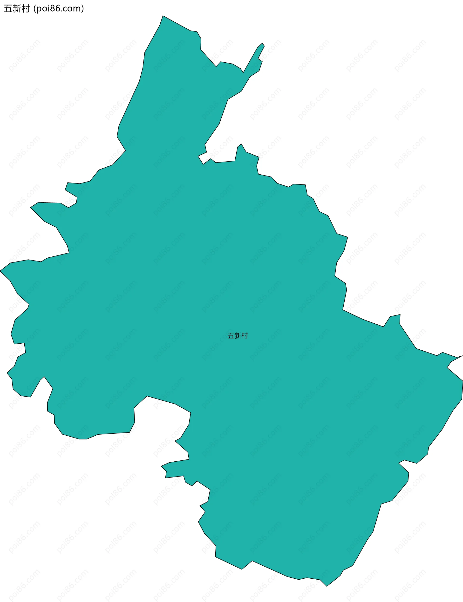 五新村边界地图
