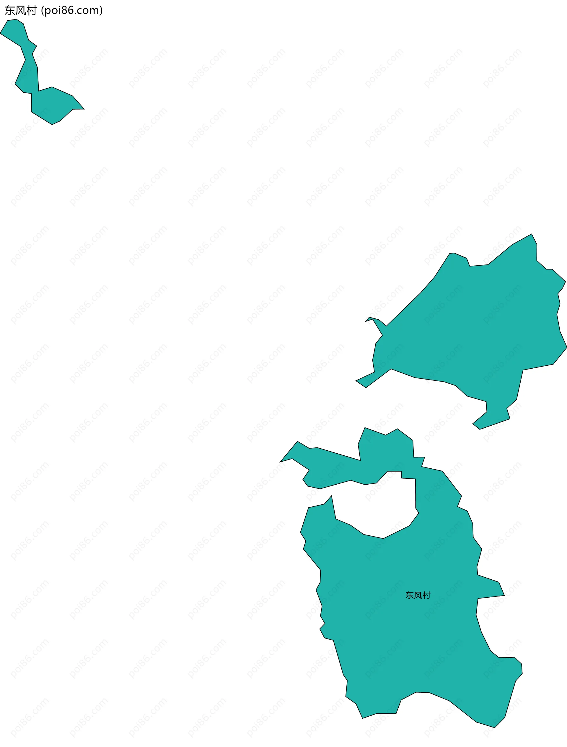 东风村边界地图
