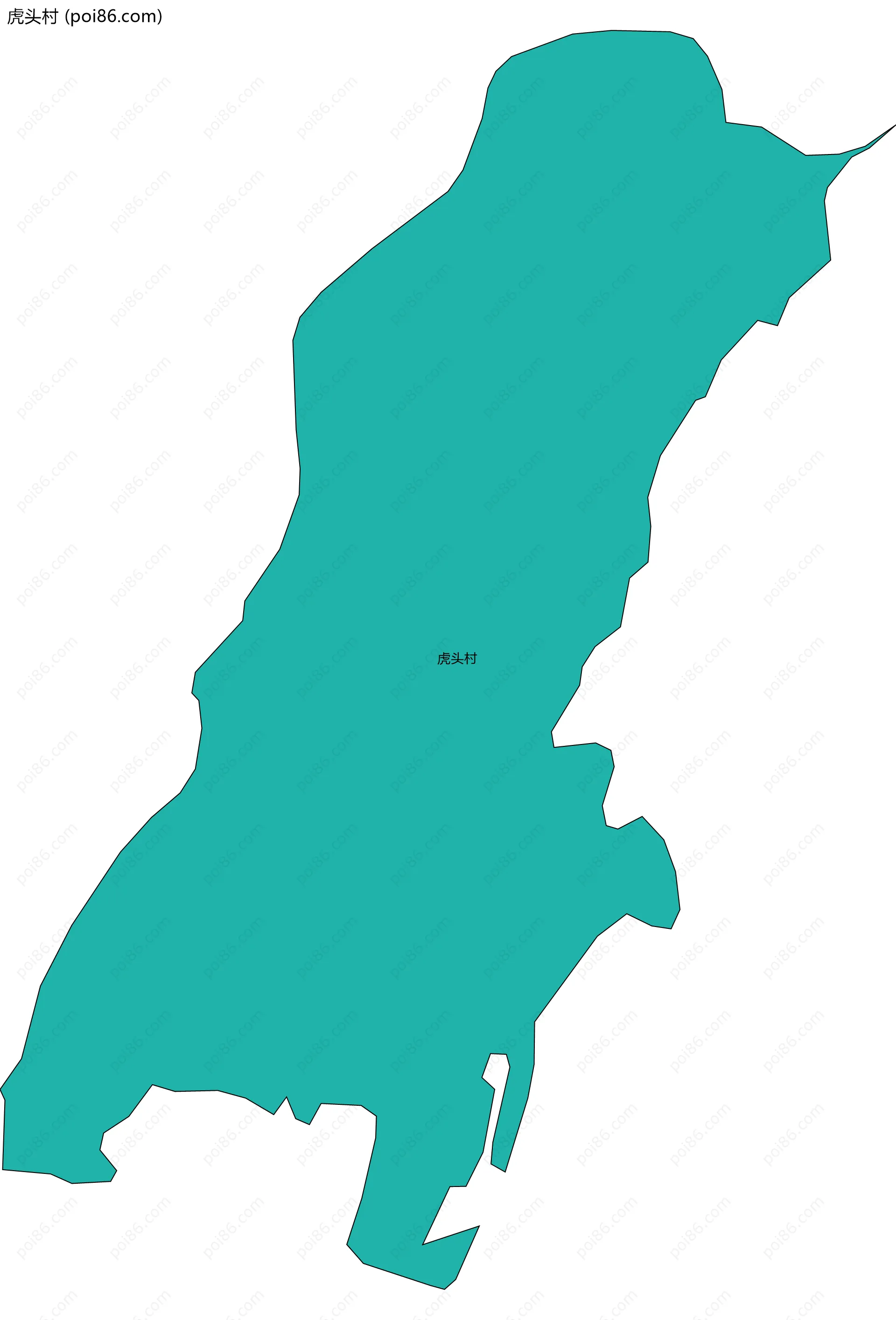 虎头村边界地图