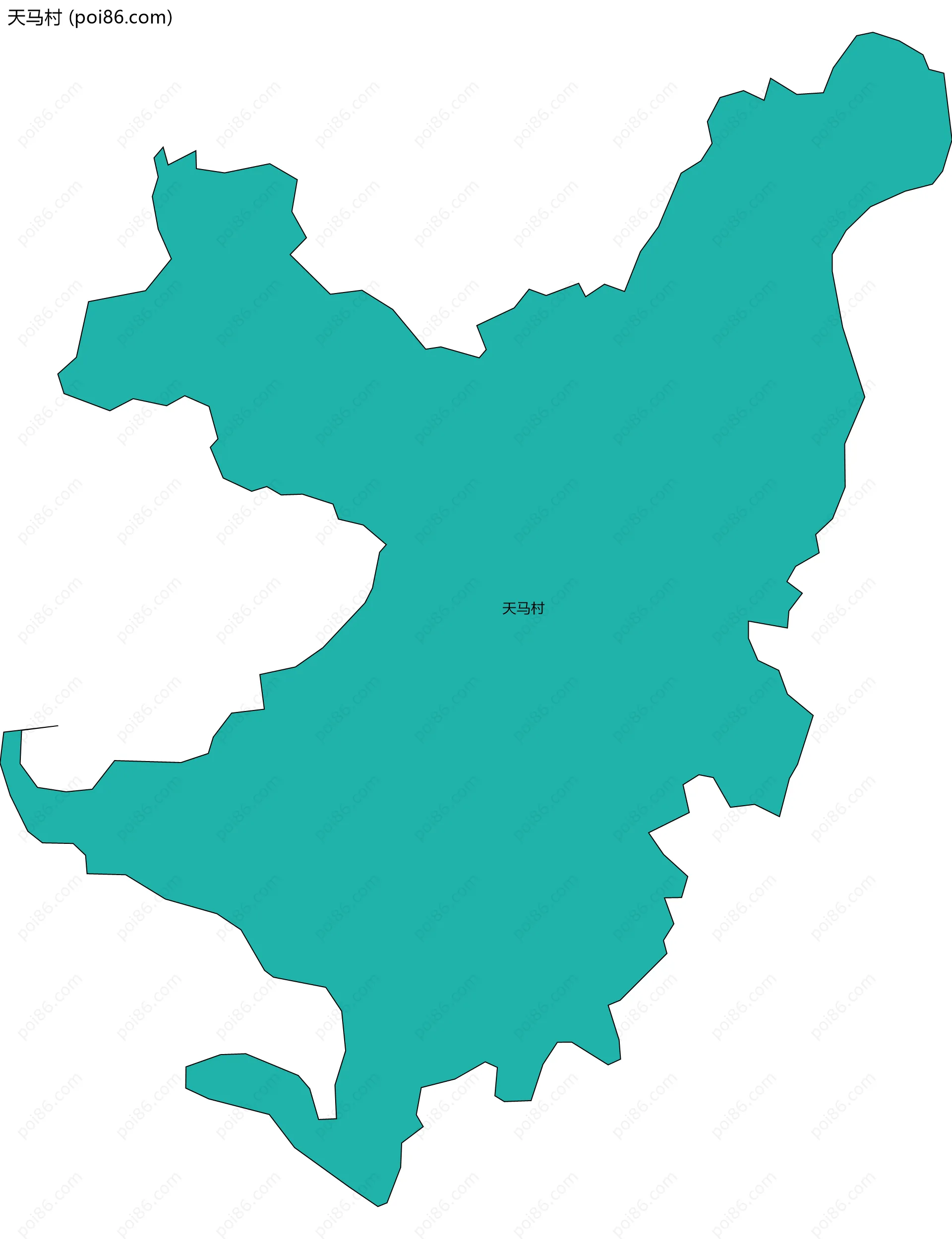 天马村边界地图