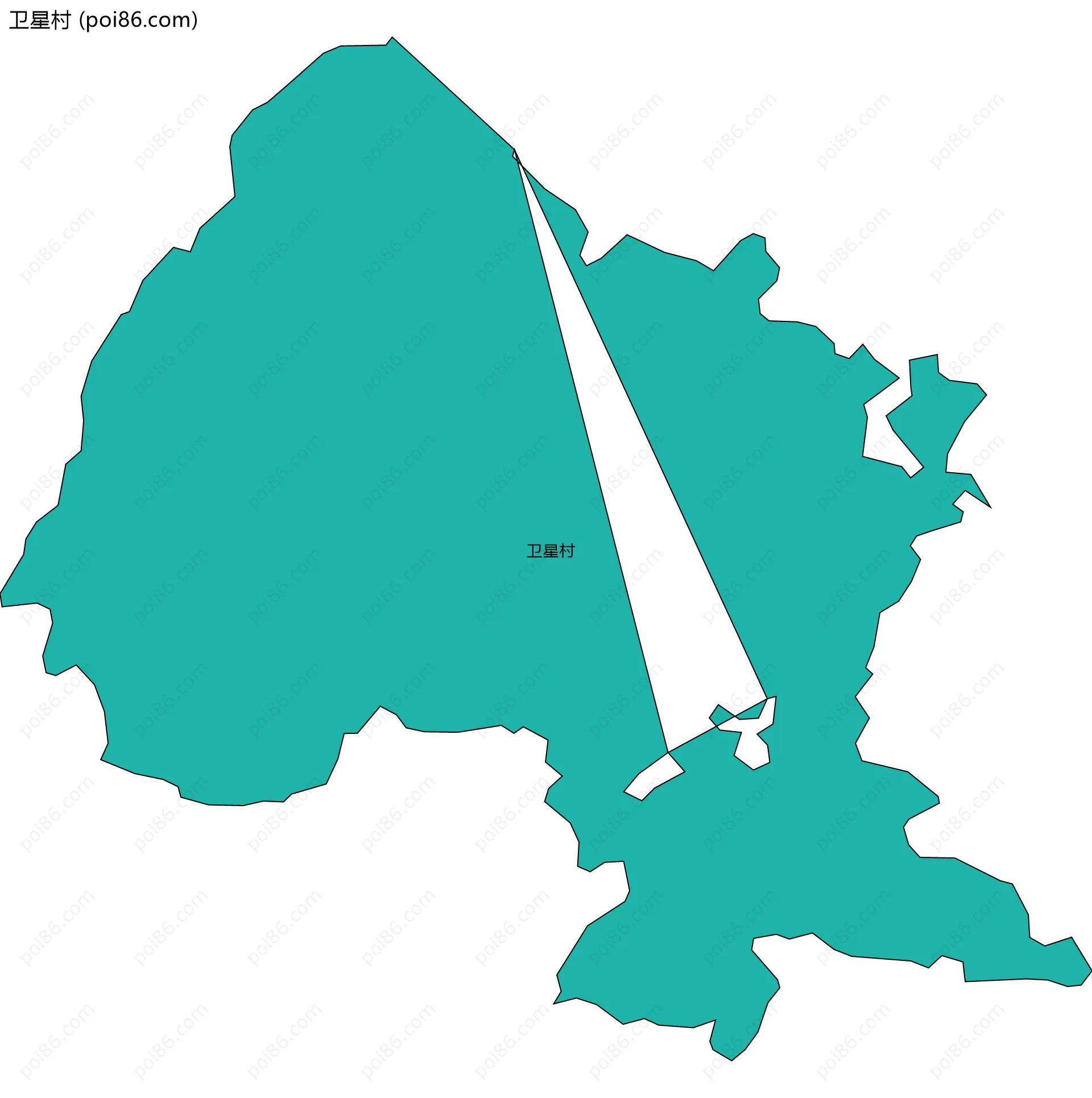卫星村边界地图