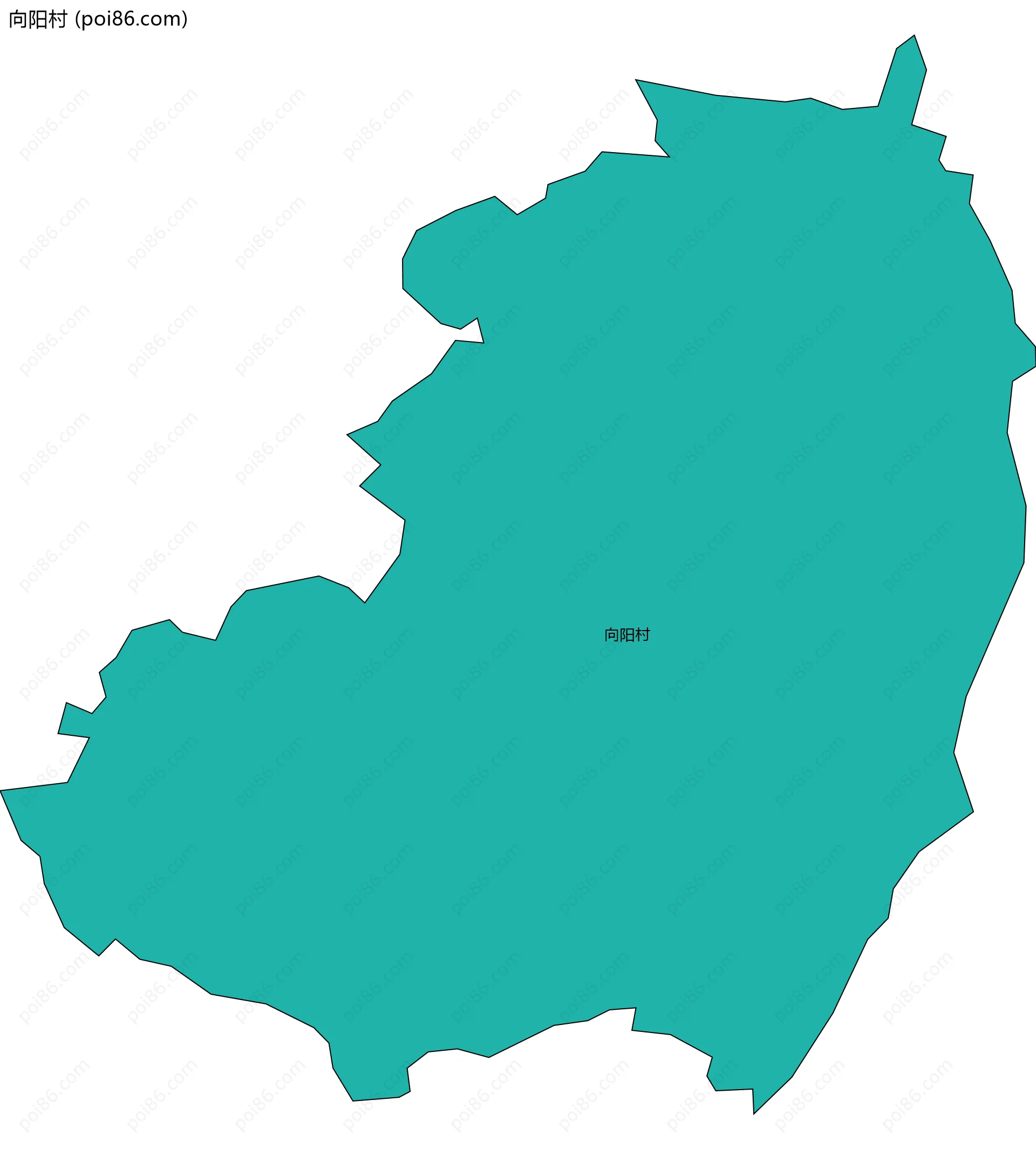 向阳村边界地图