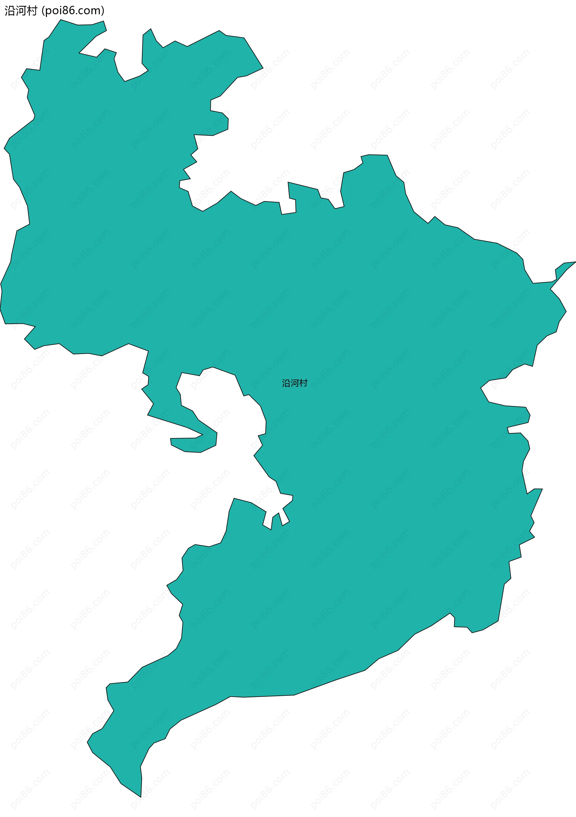 沿河村边界地图
