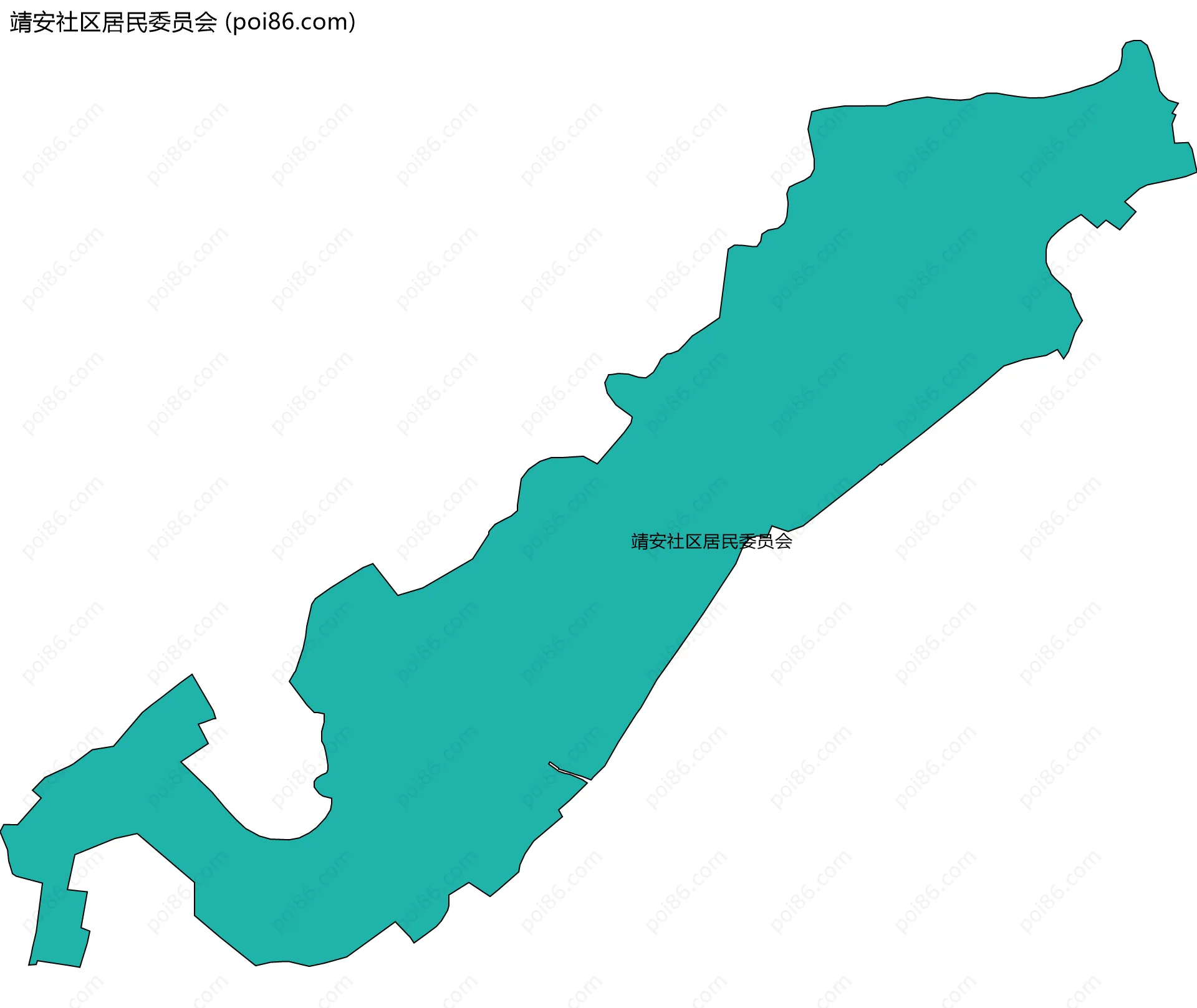 靖安社区居民委员会边界地图