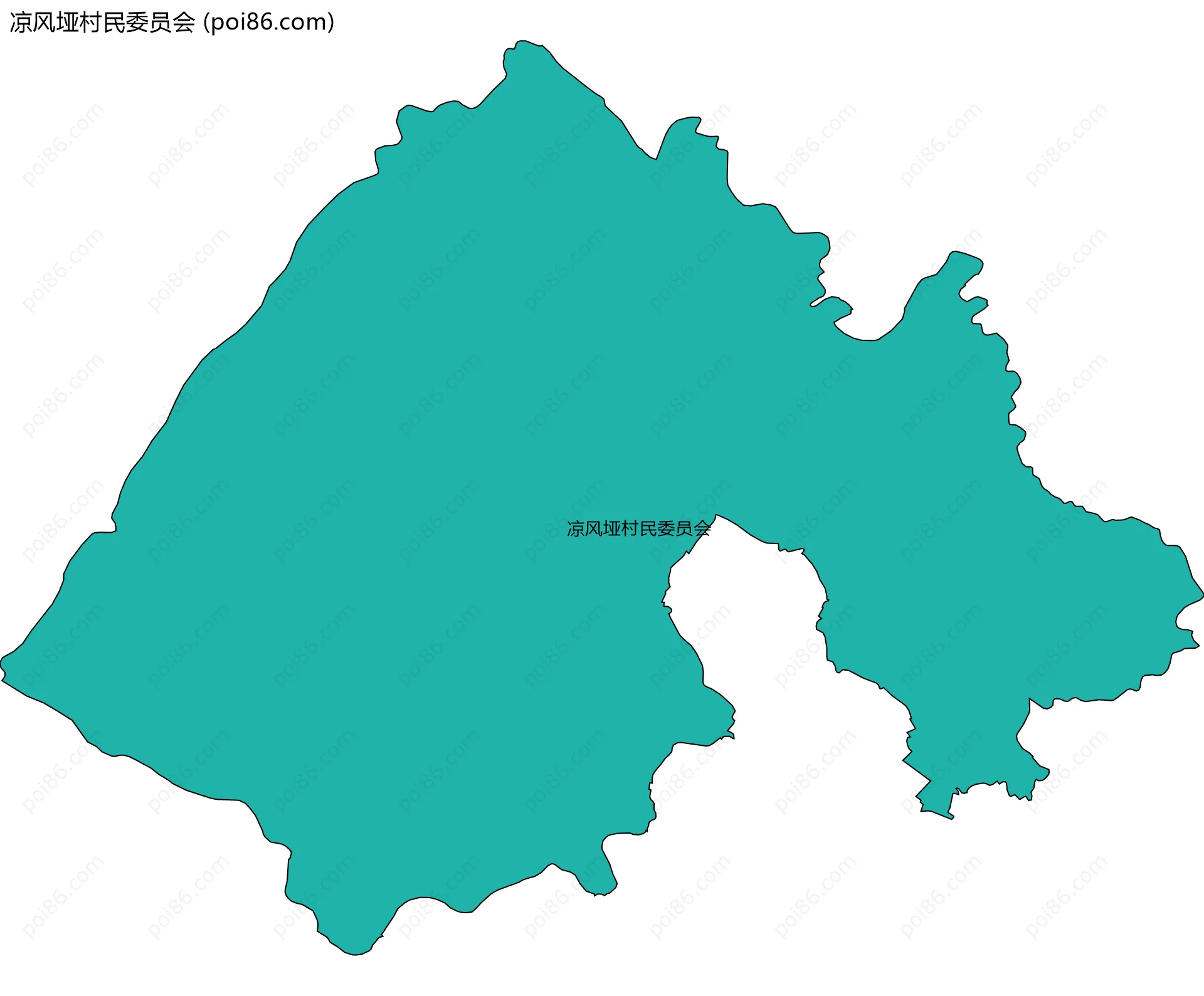 凉风垭村民委员会边界地图