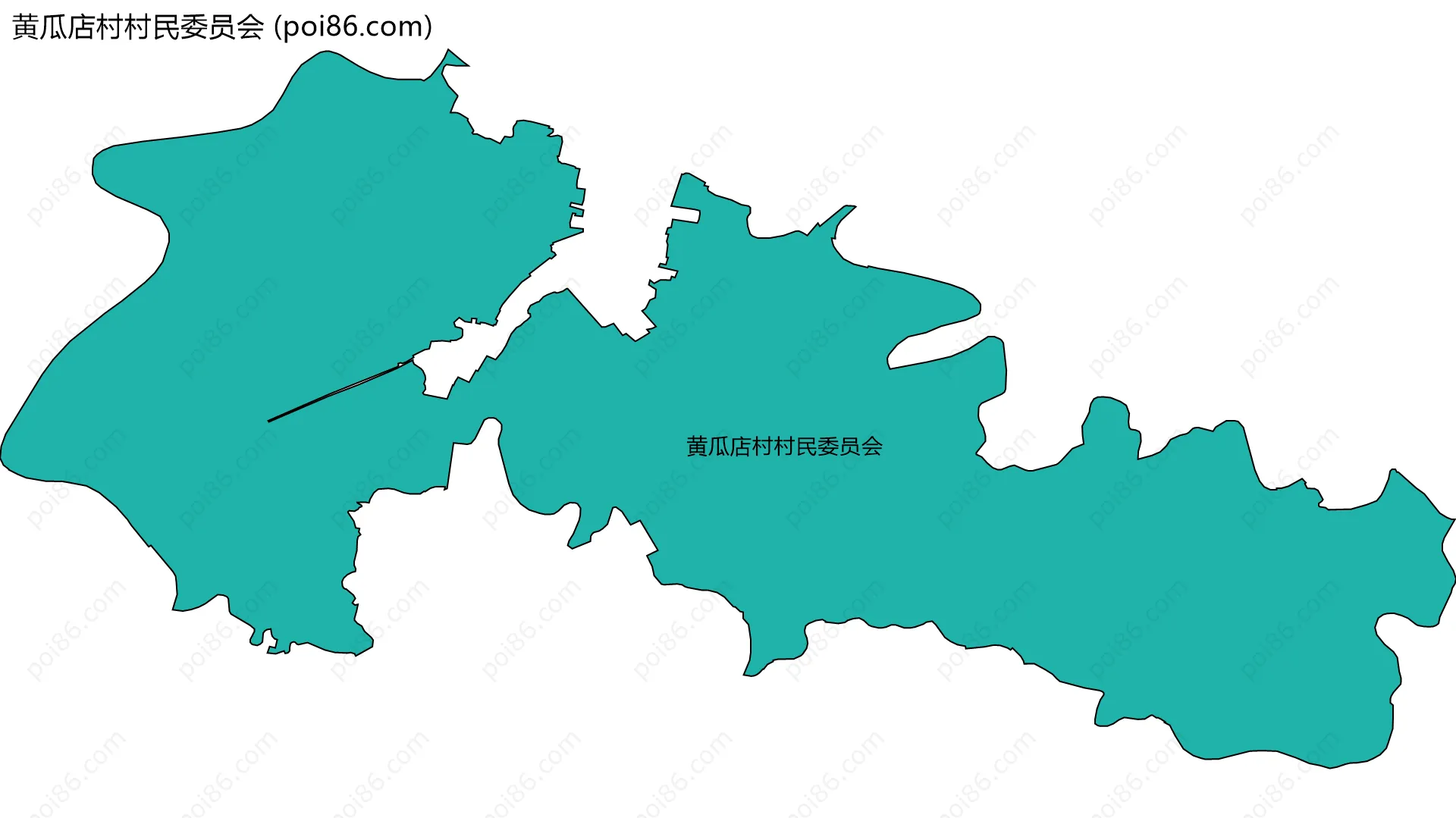黄瓜店村村民委员会边界地图