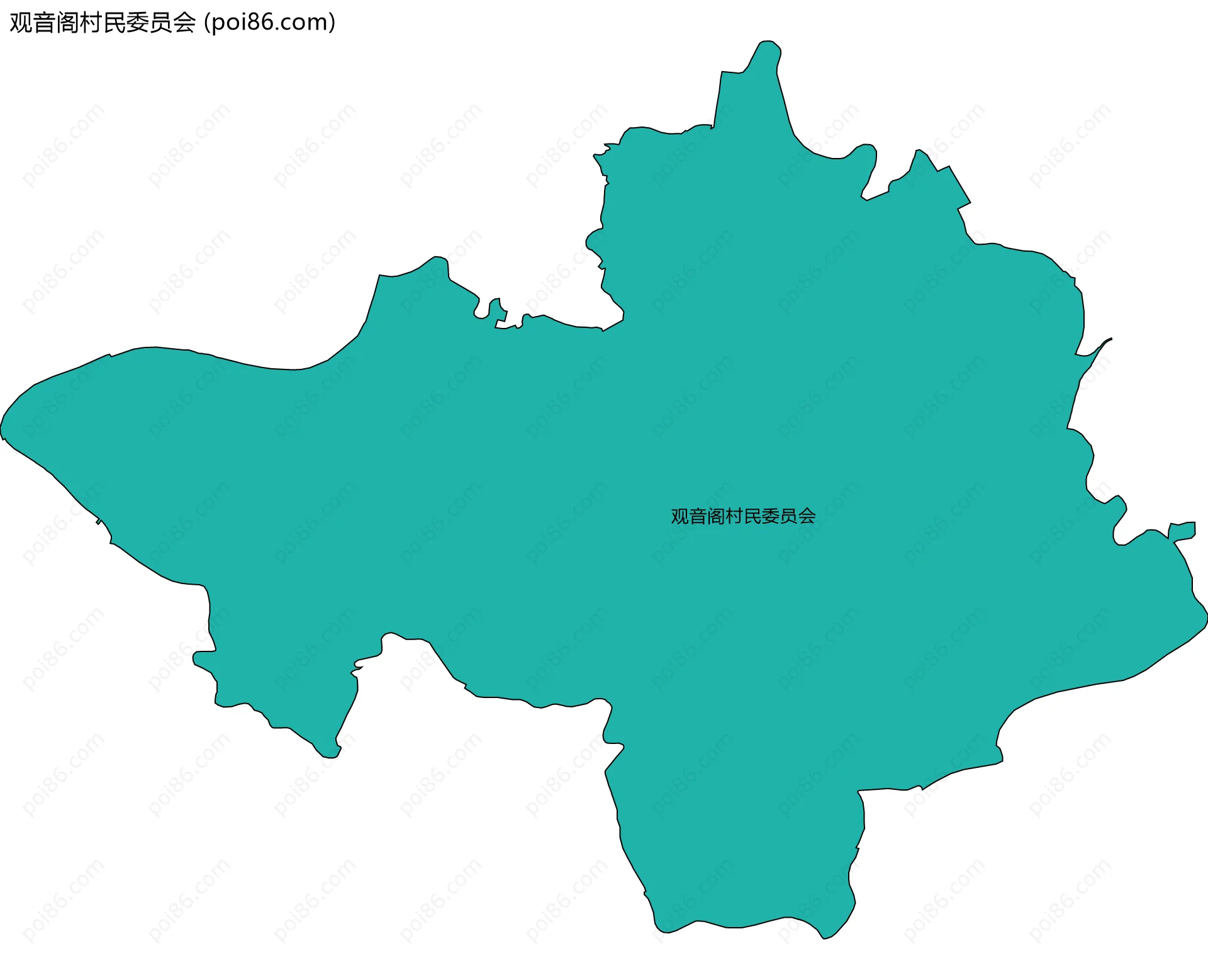 观音阁村民委员会边界地图
