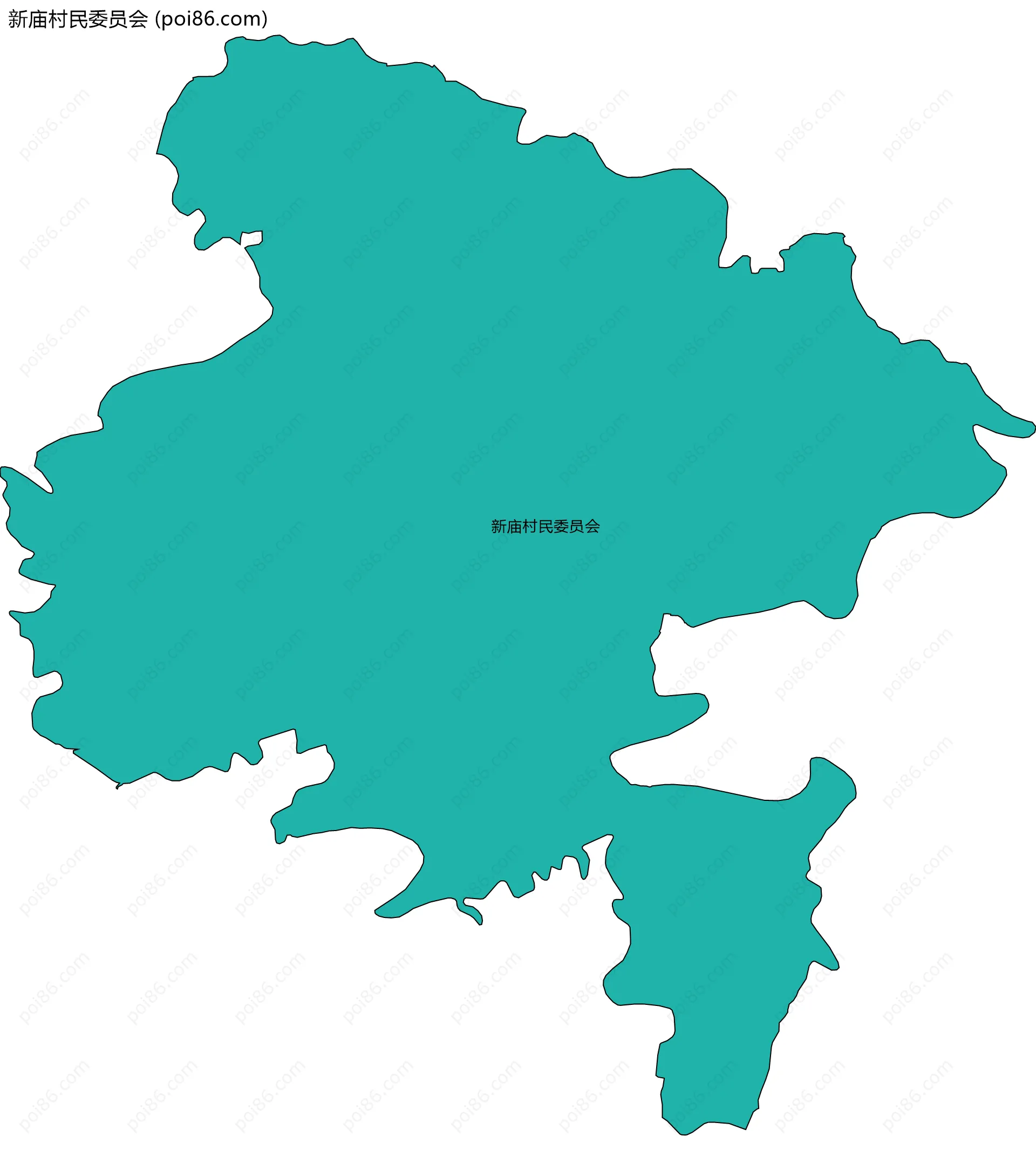 新庙村民委员会边界地图