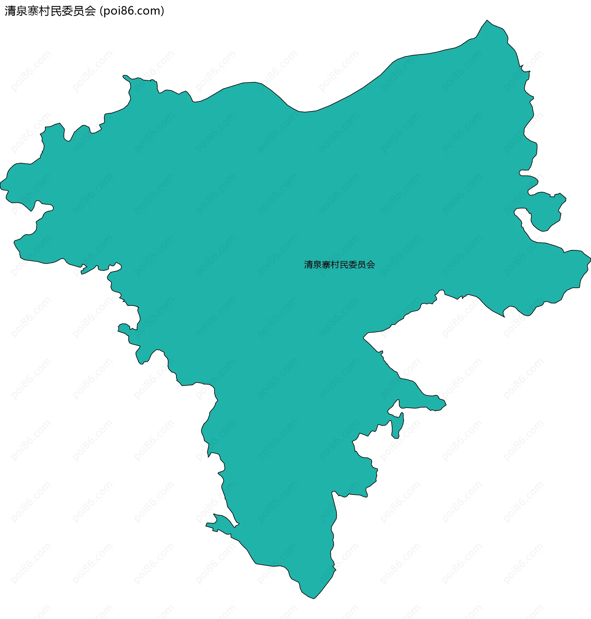 清泉寨村民委员会边界地图