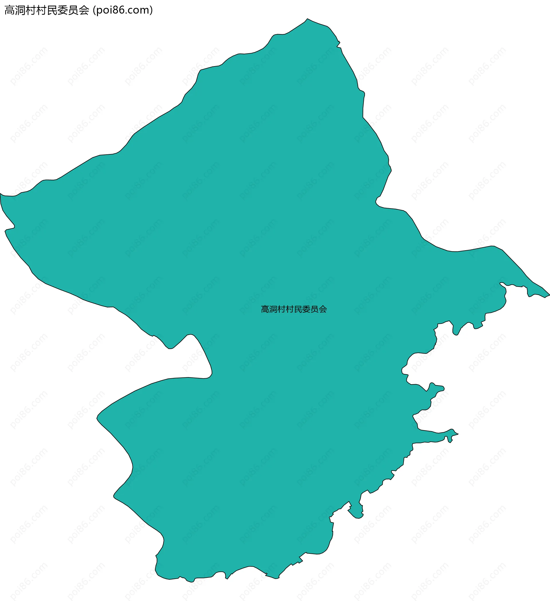 高洞村村民委员会边界地图