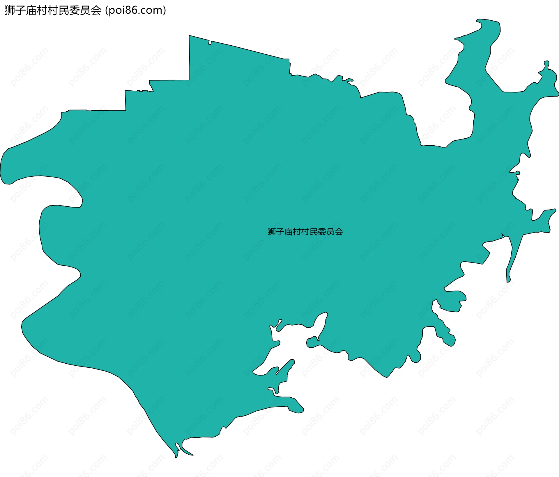 狮子庙村村民委员会边界地图