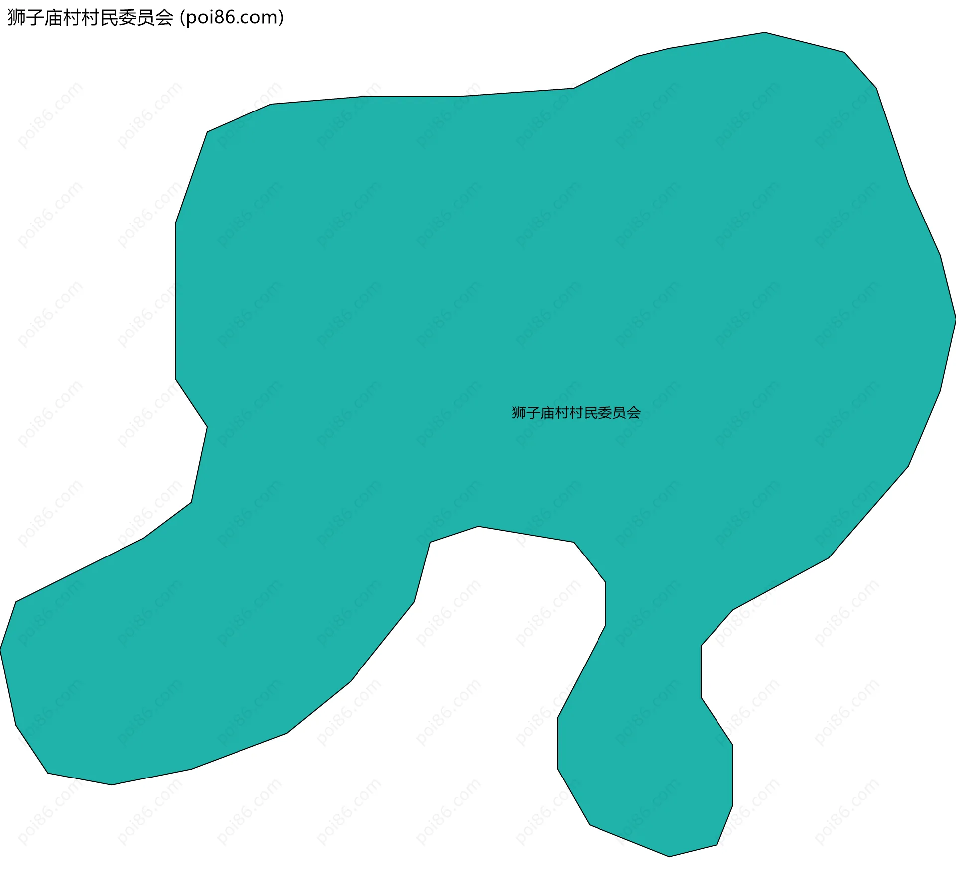 狮子庙村村民委员会边界地图