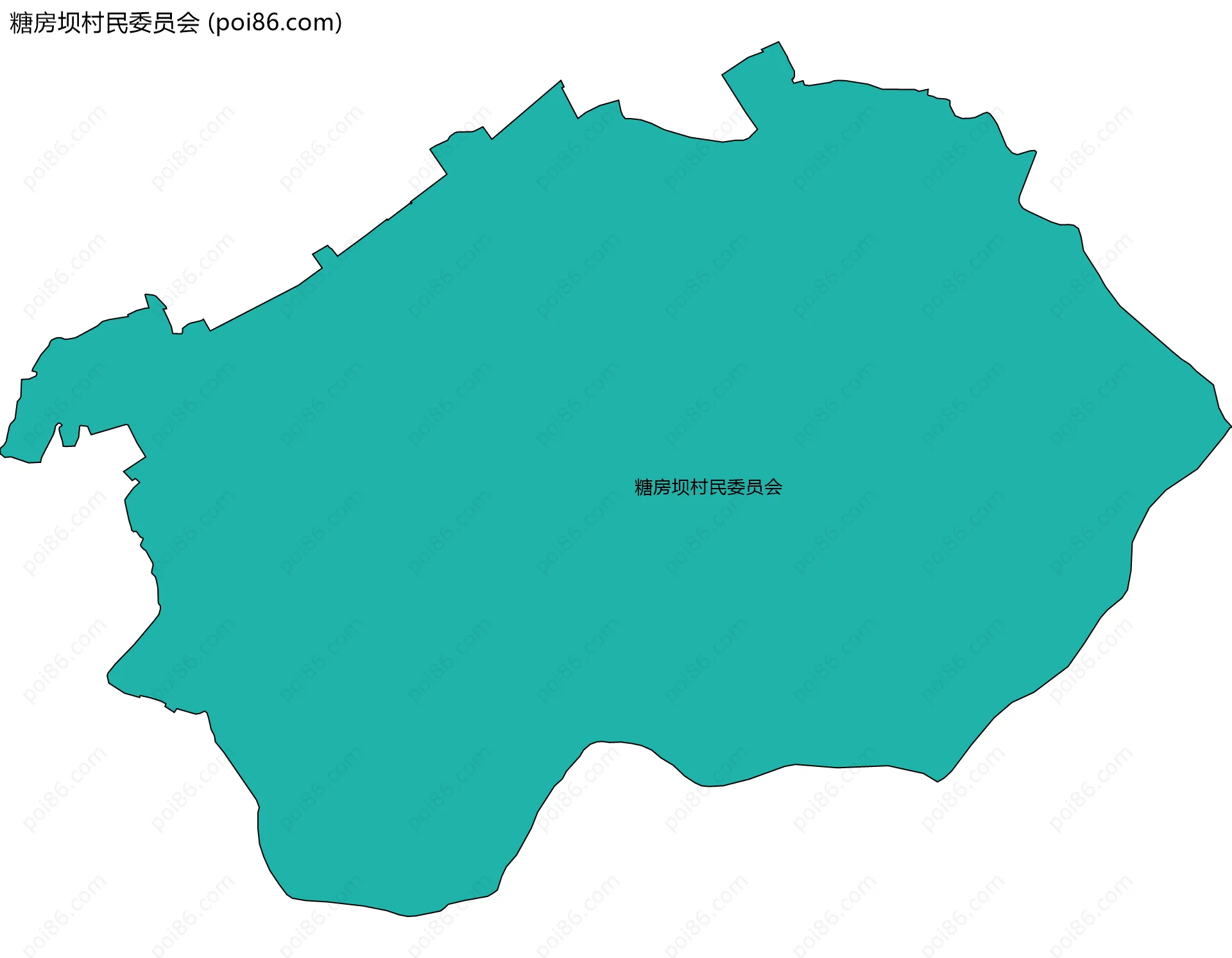 糖房坝村民委员会边界地图