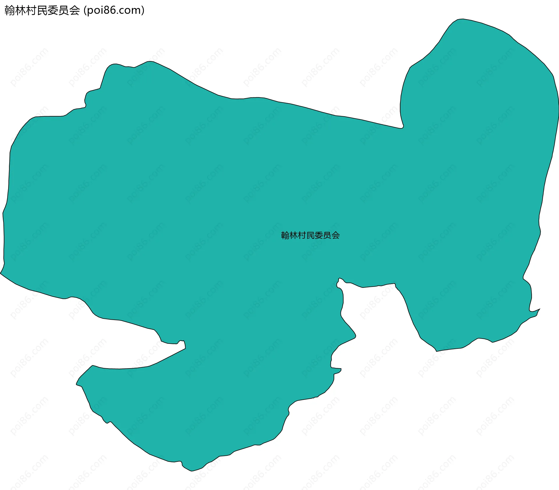 翰林村民委员会边界地图