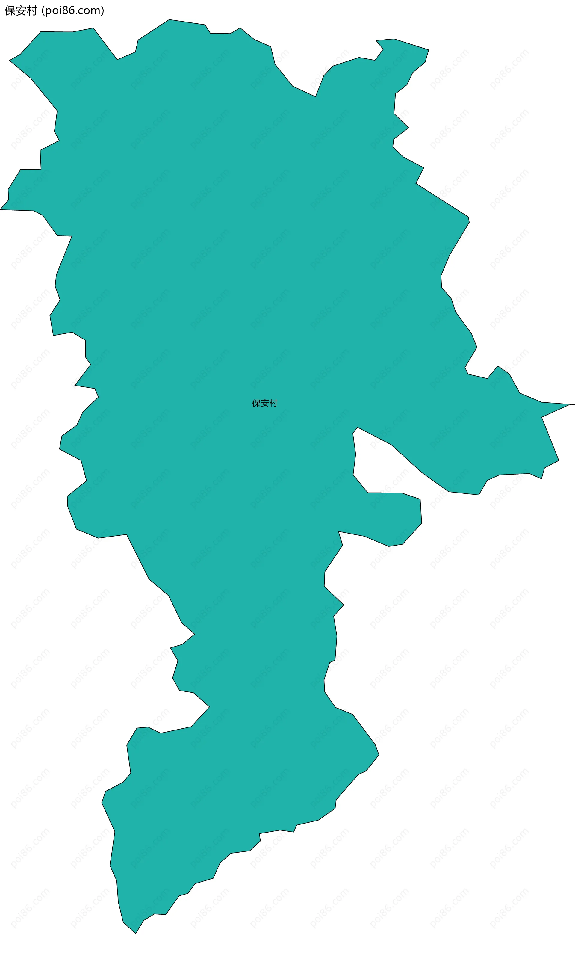 保安村边界地图