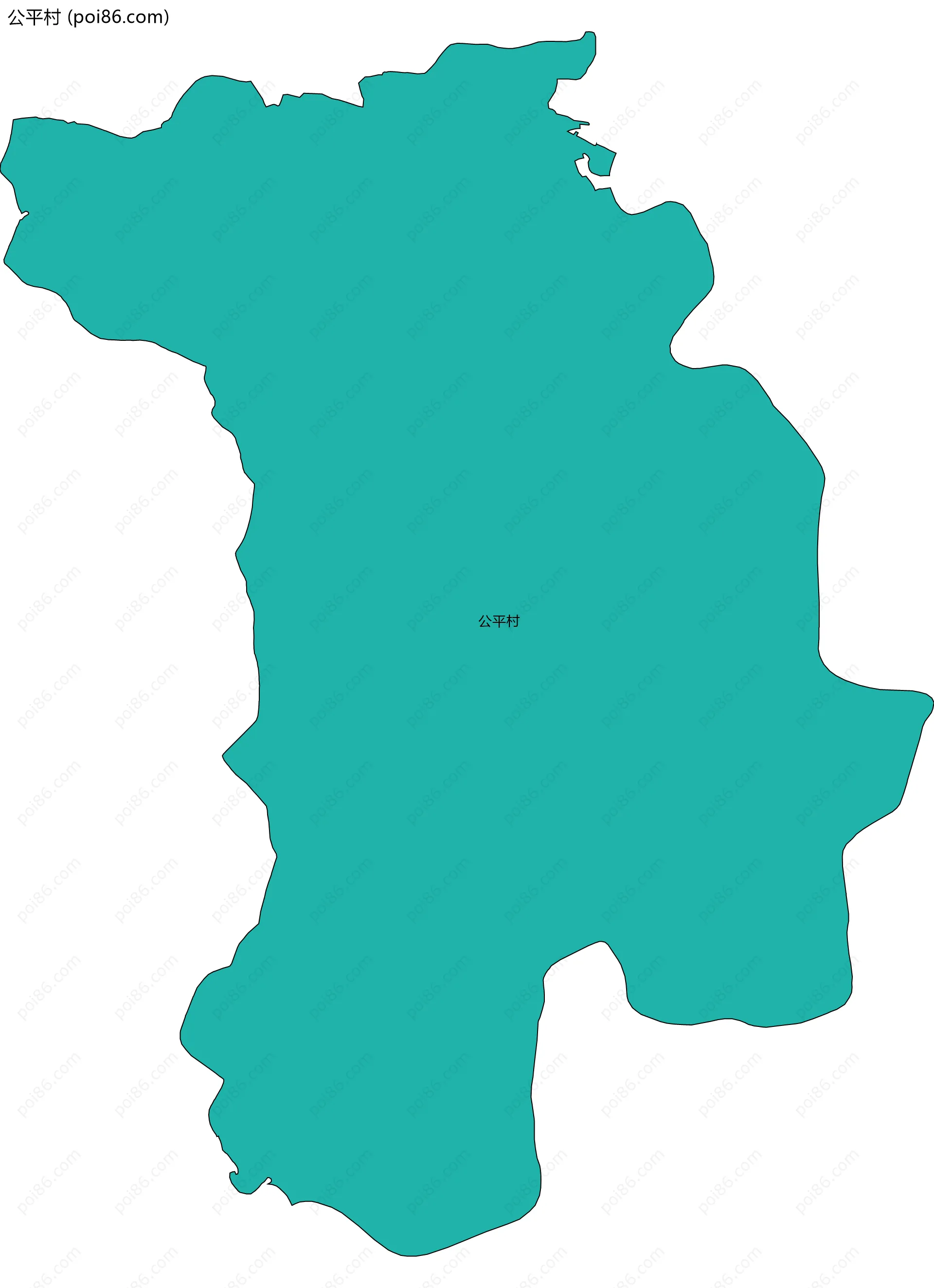 公平村边界地图