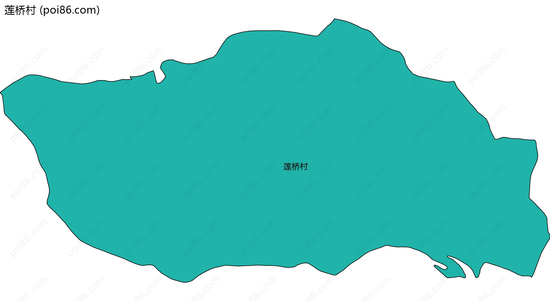 莲桥村边界地图