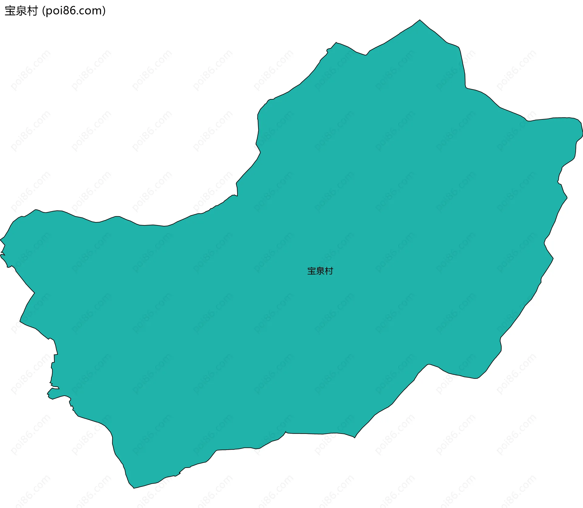 宝泉村边界地图