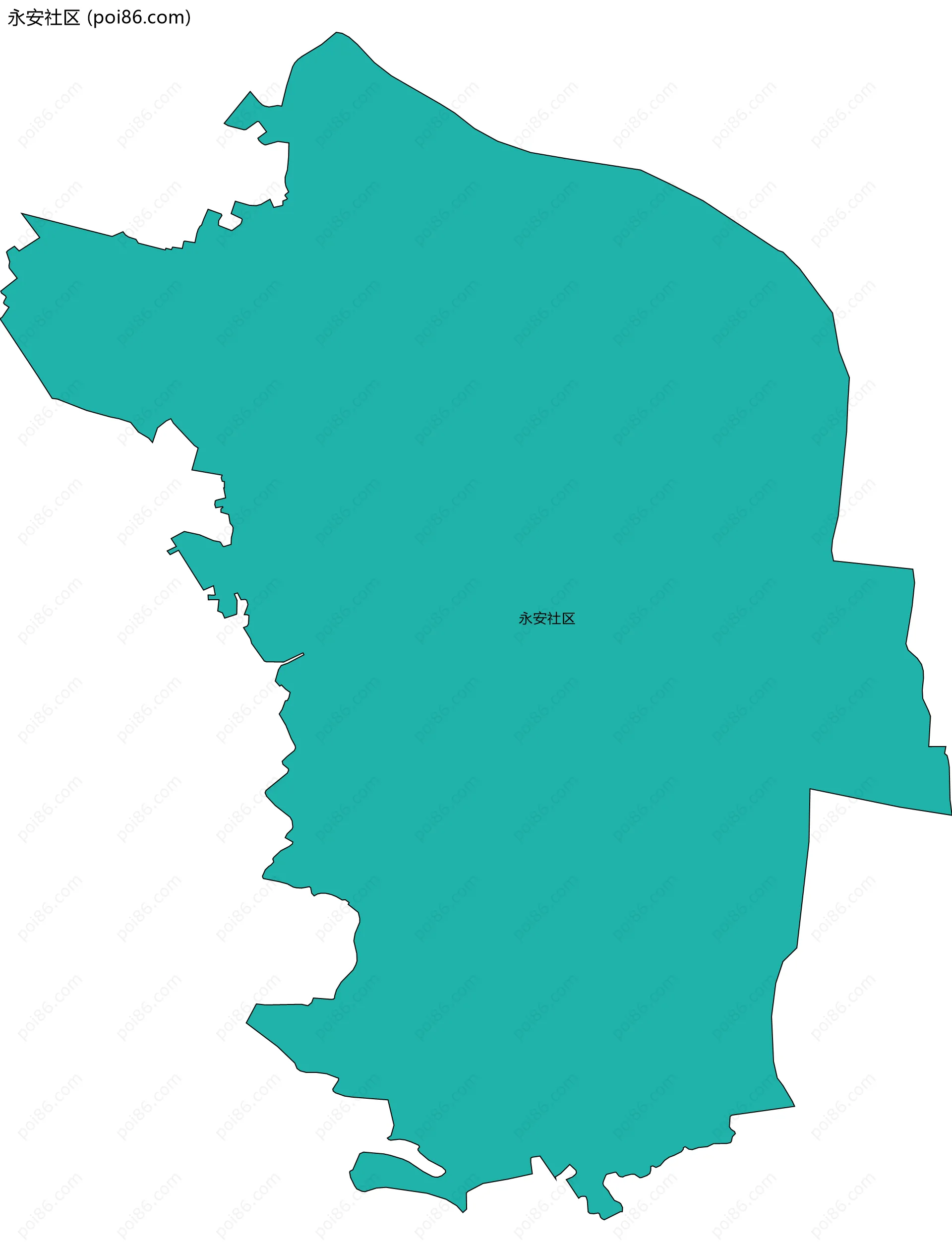 永安社区边界地图