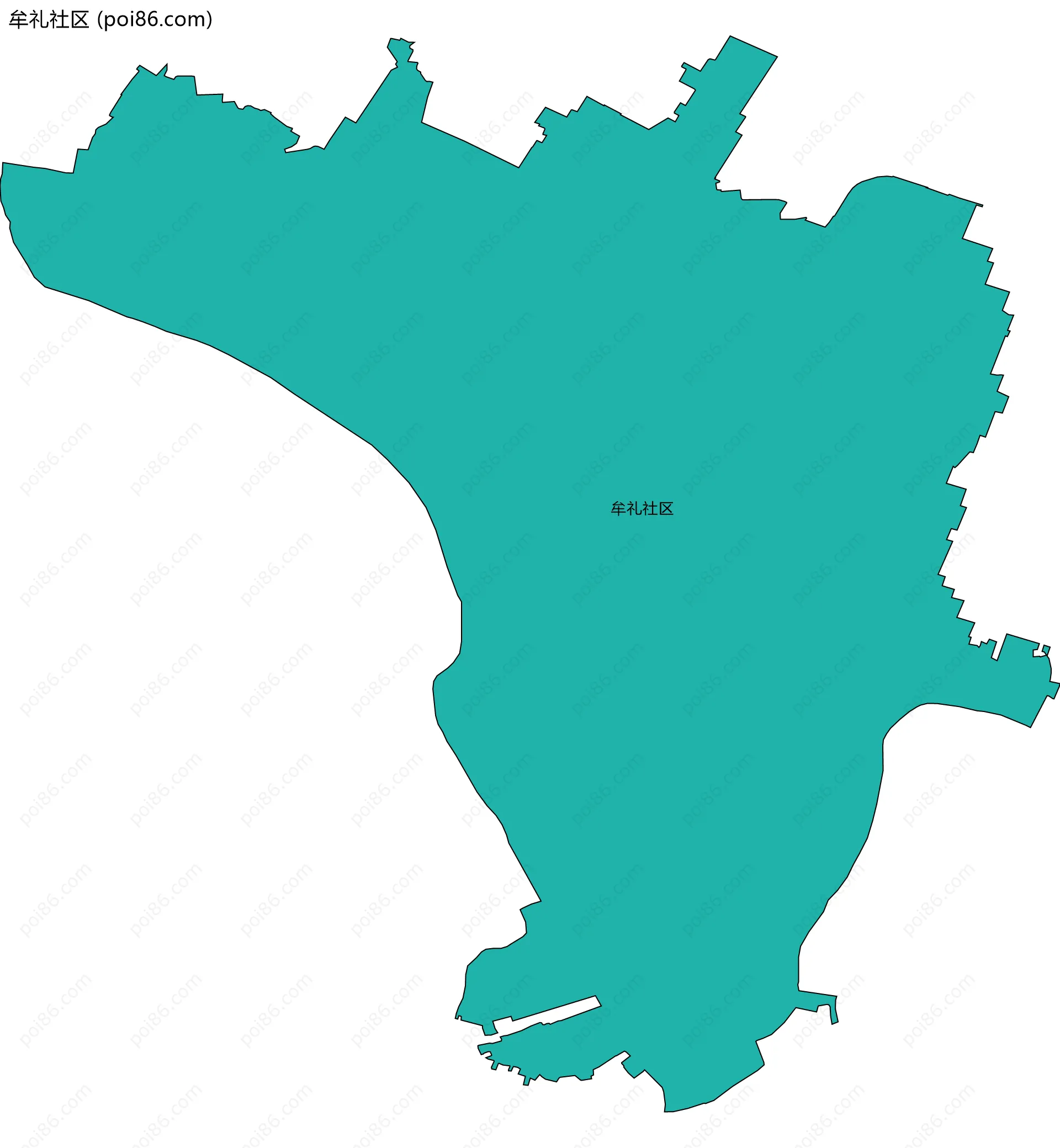 牟礼社区边界地图