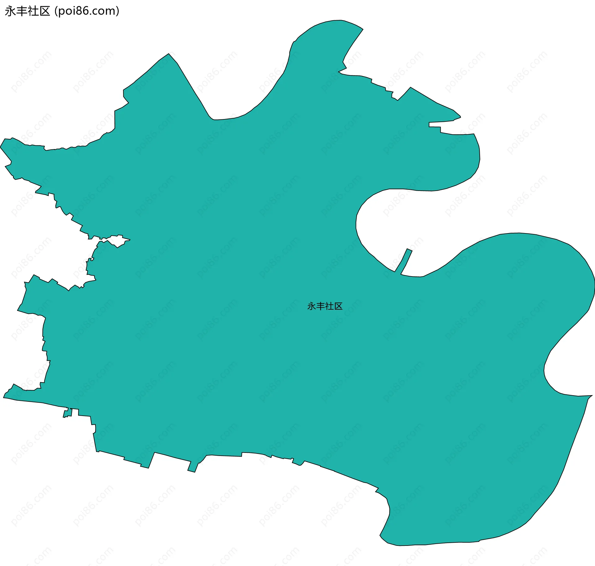 永丰社区边界地图