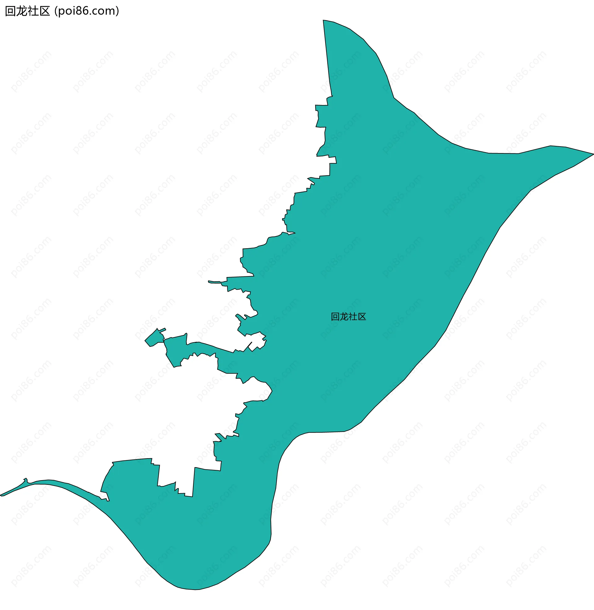回龙社区边界地图